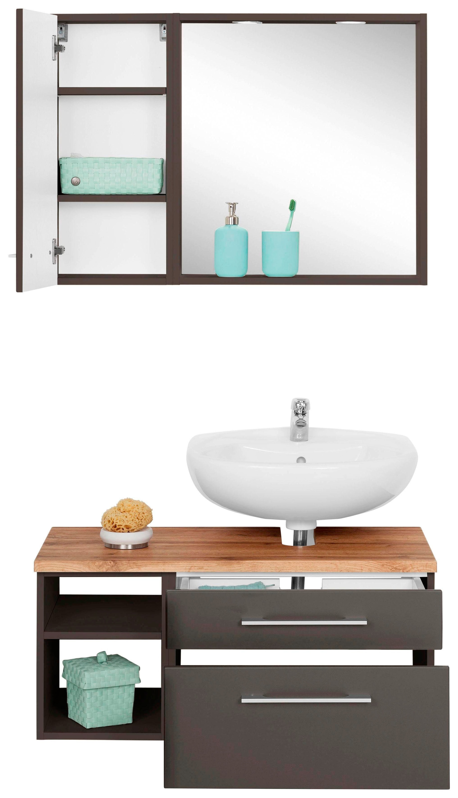 welltime Badmöbel-Set »Davos« 3 Stk. tlg.