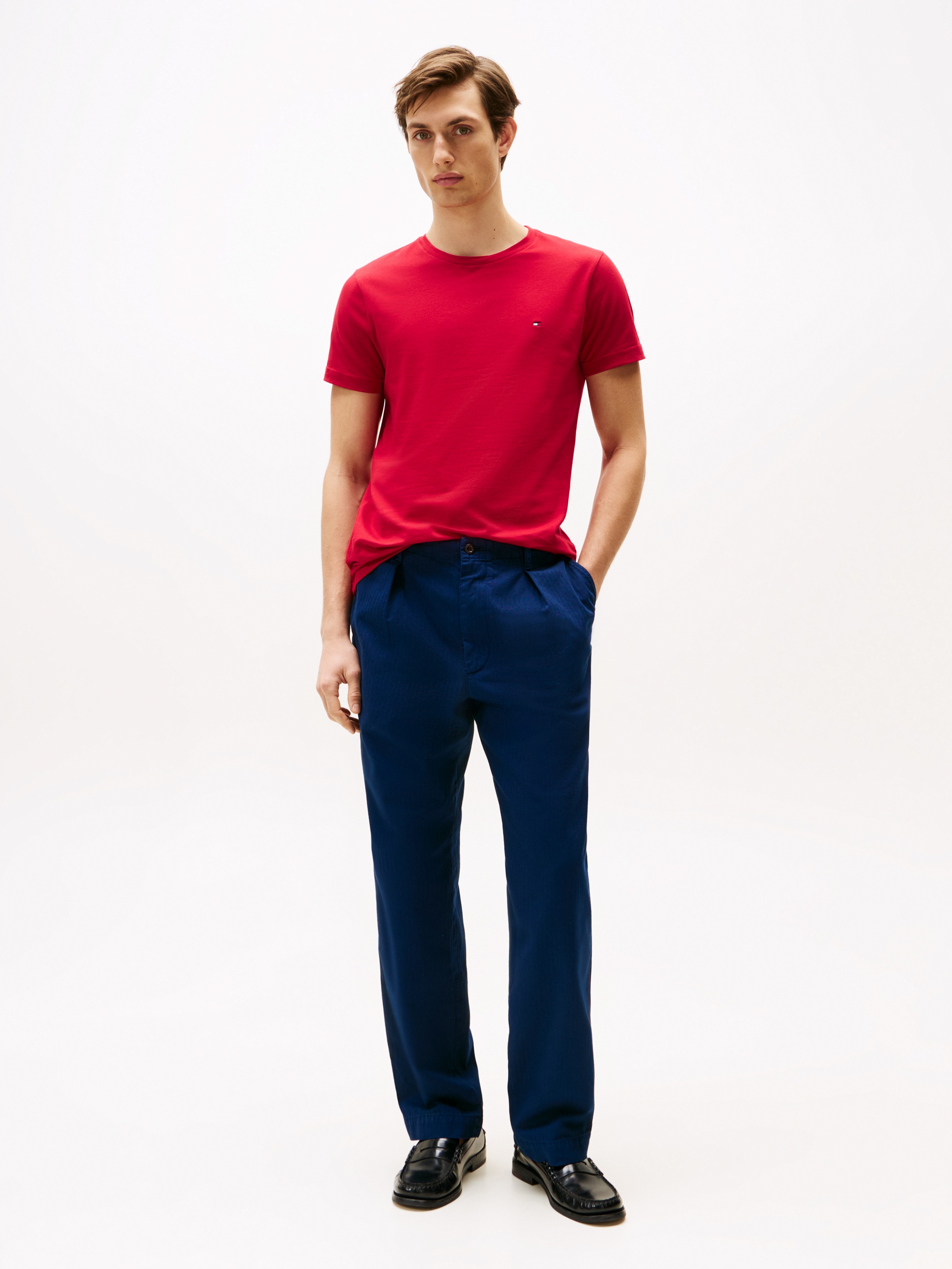 Tommy Hilfiger T-Shirt »STRETCH SLIM FIT TEE«, mit Rundhalsausschnitt
