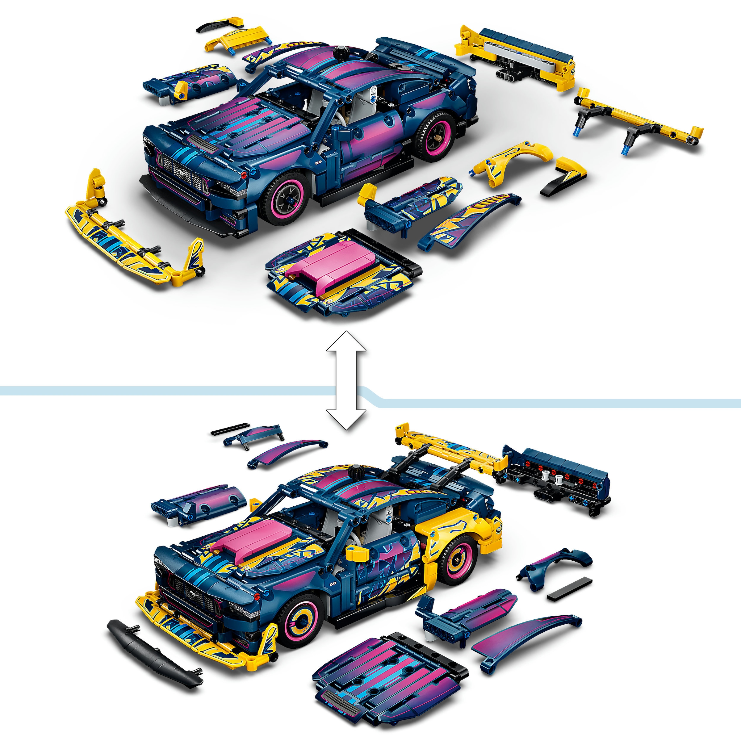 LEGO® Konstruktionsspielsteine »Ford Mustang GT Auto aus der Tuning-Werkstatt (42236), LEGO Technic« Made in Europe