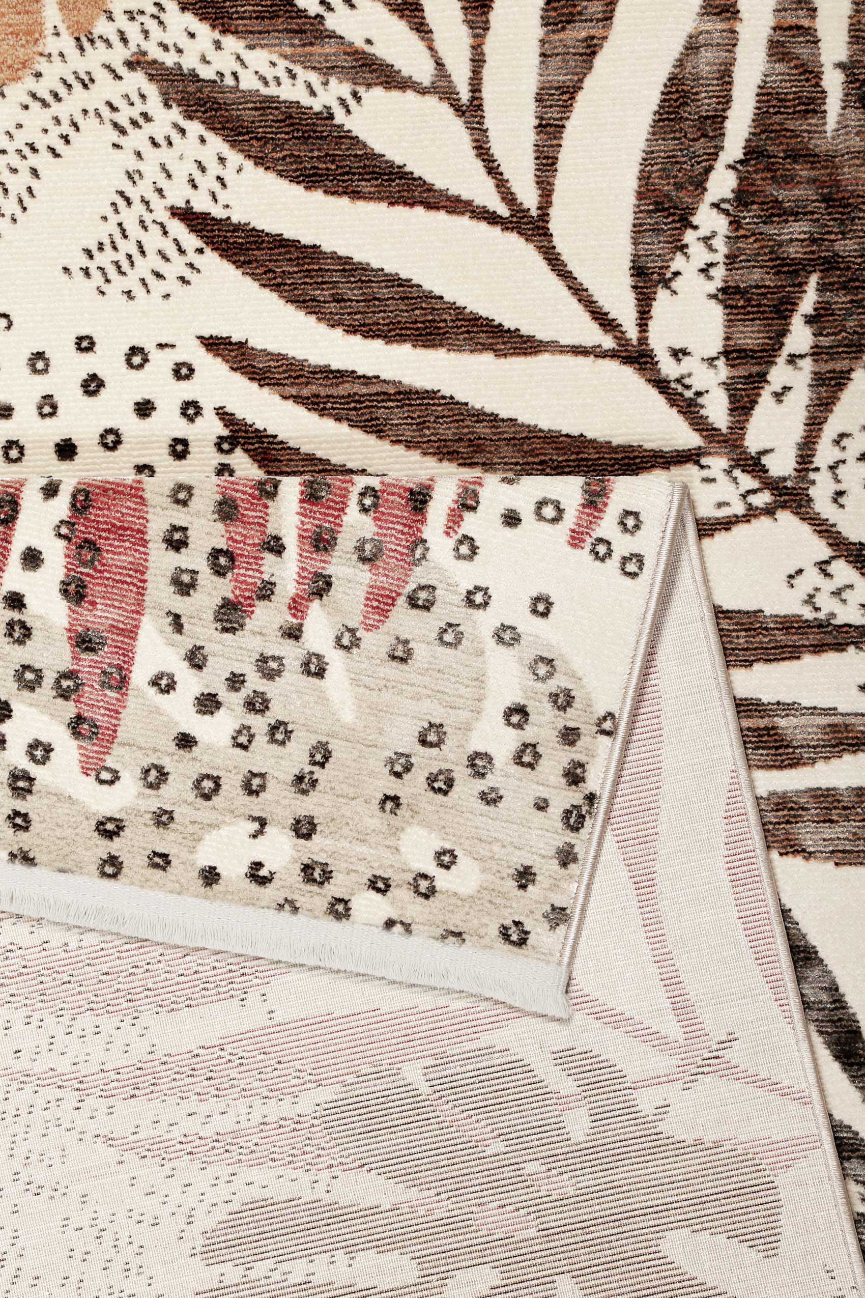 Esprit Teppich »Florence ESP-21077« rechteckig 7 mm Höhe Moderner Designteppich mit Fransen, Dschungel, Wohnzimmer