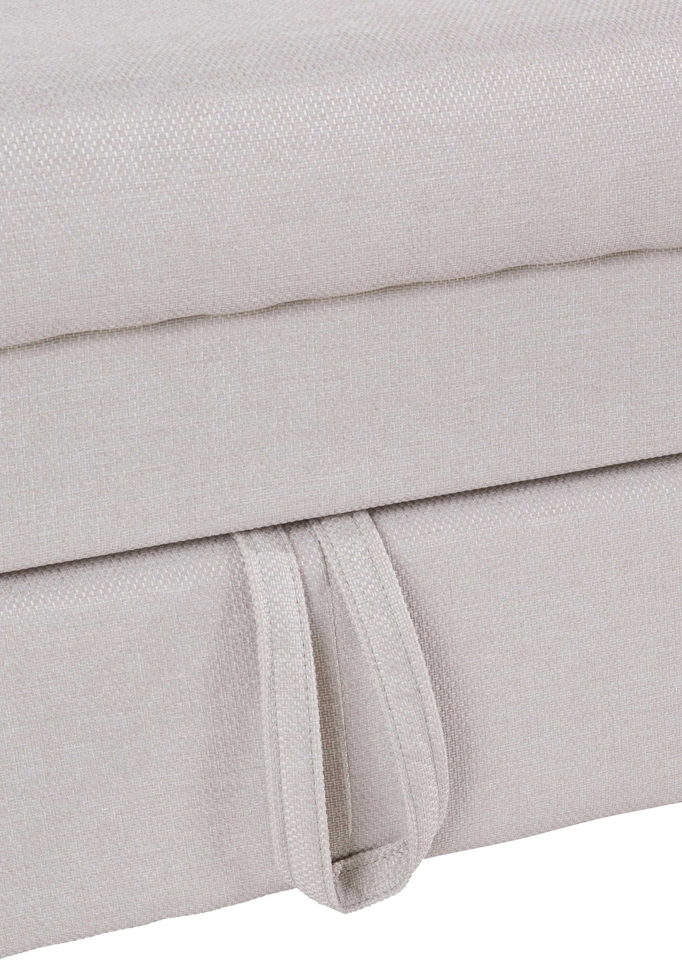 COTTA Polstergarnitur »Sammy L-Form«, (Set), Set bestehend aus: Ecksofa mit Kopfteilverstellung & Hocker
