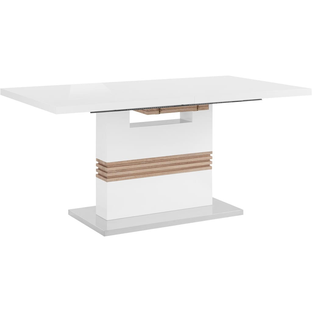 INOSIGN Essgruppe »Perez/Lola«, (Set, 5 tlg.), mit 4 Stühlen, Tisch ausziehbar, Breite 160-200 cm