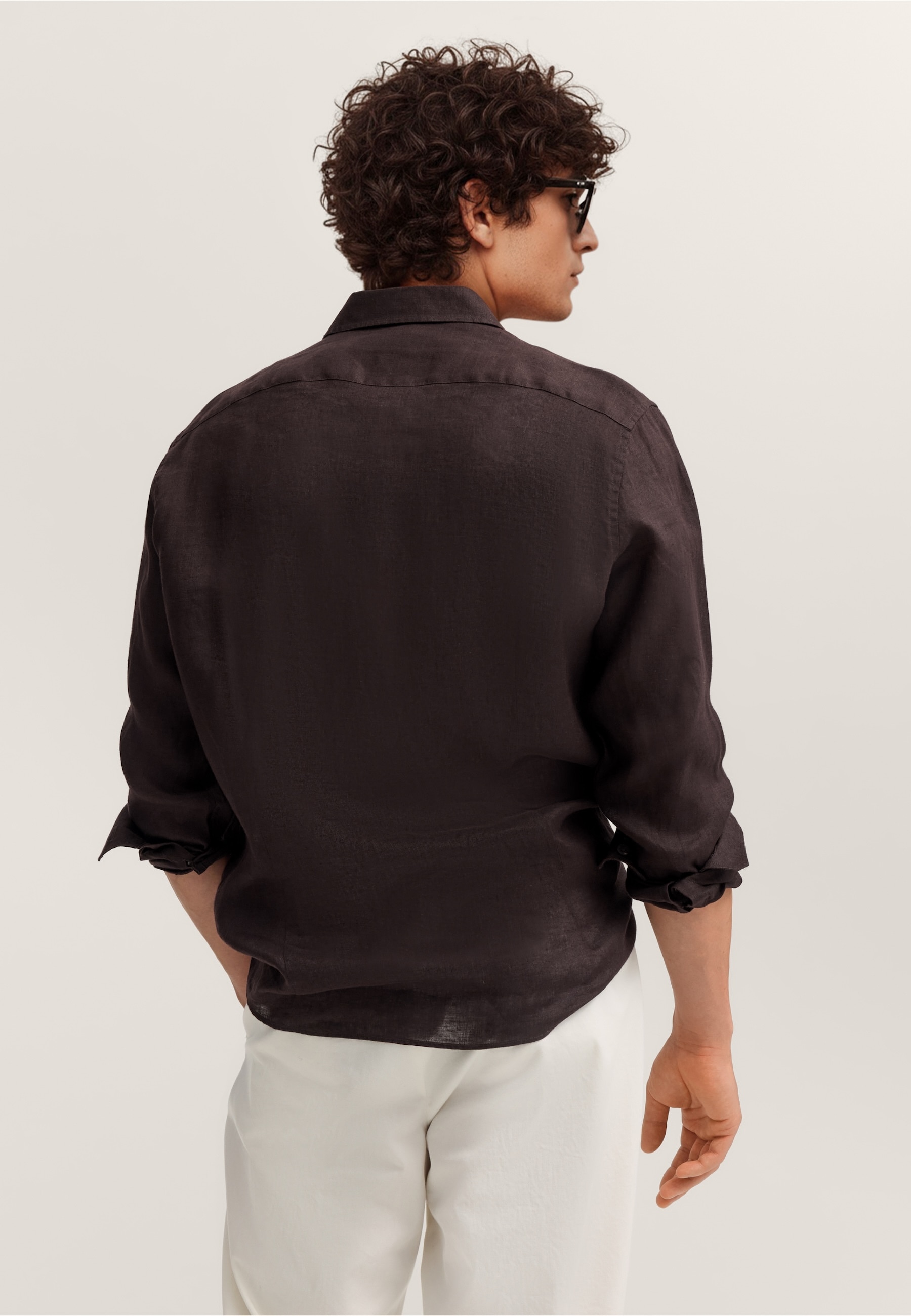 bugatti Leinenhemd »Modern Fit« mit Kentkragen