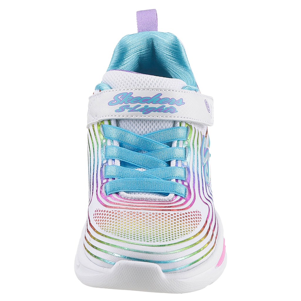 Skechers Kids Sneaker »WAVY BEAMS«, mit leuchtender Sohle, Freizeitschuh, Halbschuh, Schnürschuh