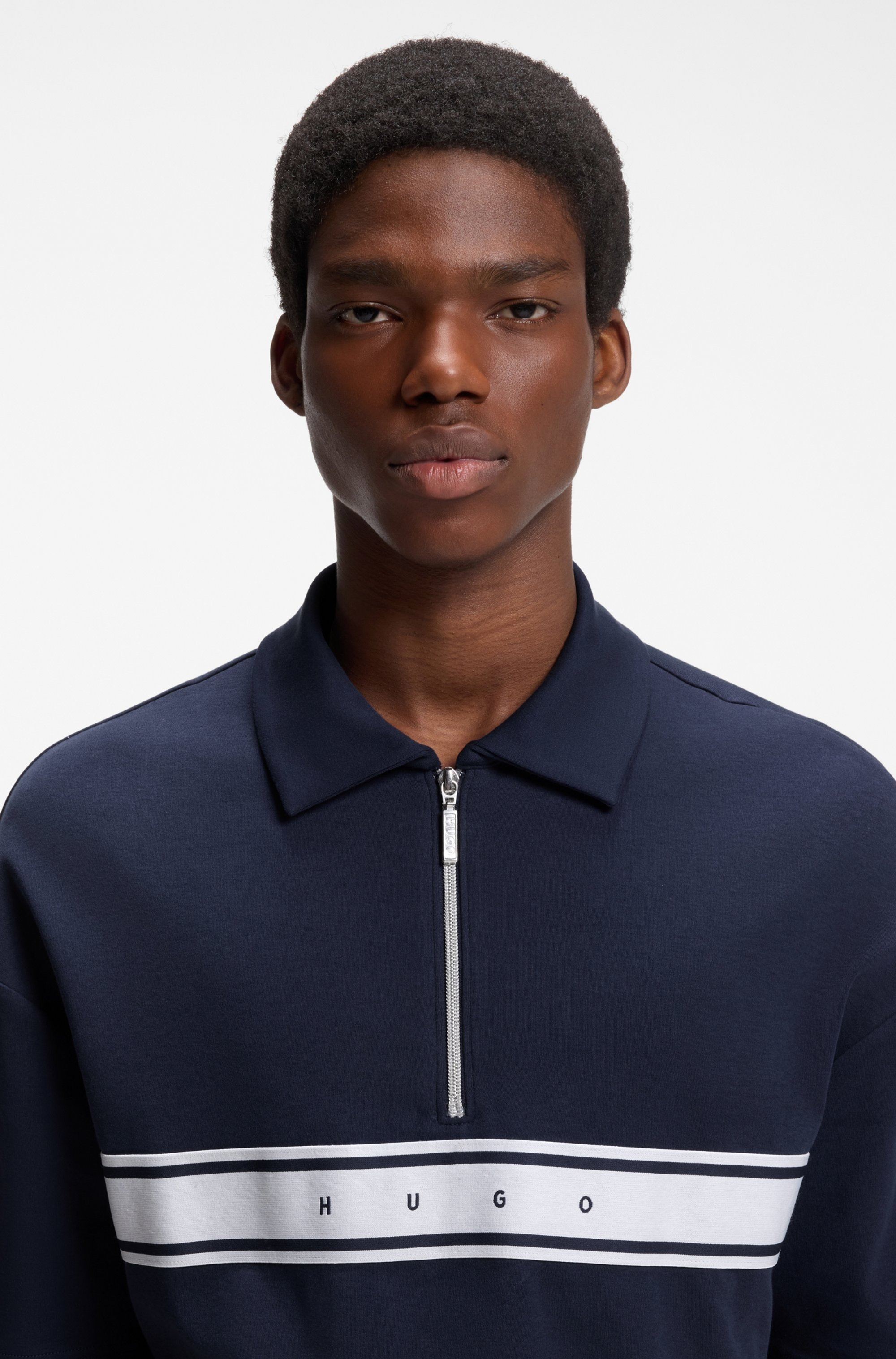 HUGO Underwear Poloshirt »NAUTIX ZIP POLO« aus Stretch-Baumwolle, Relaxed Fit