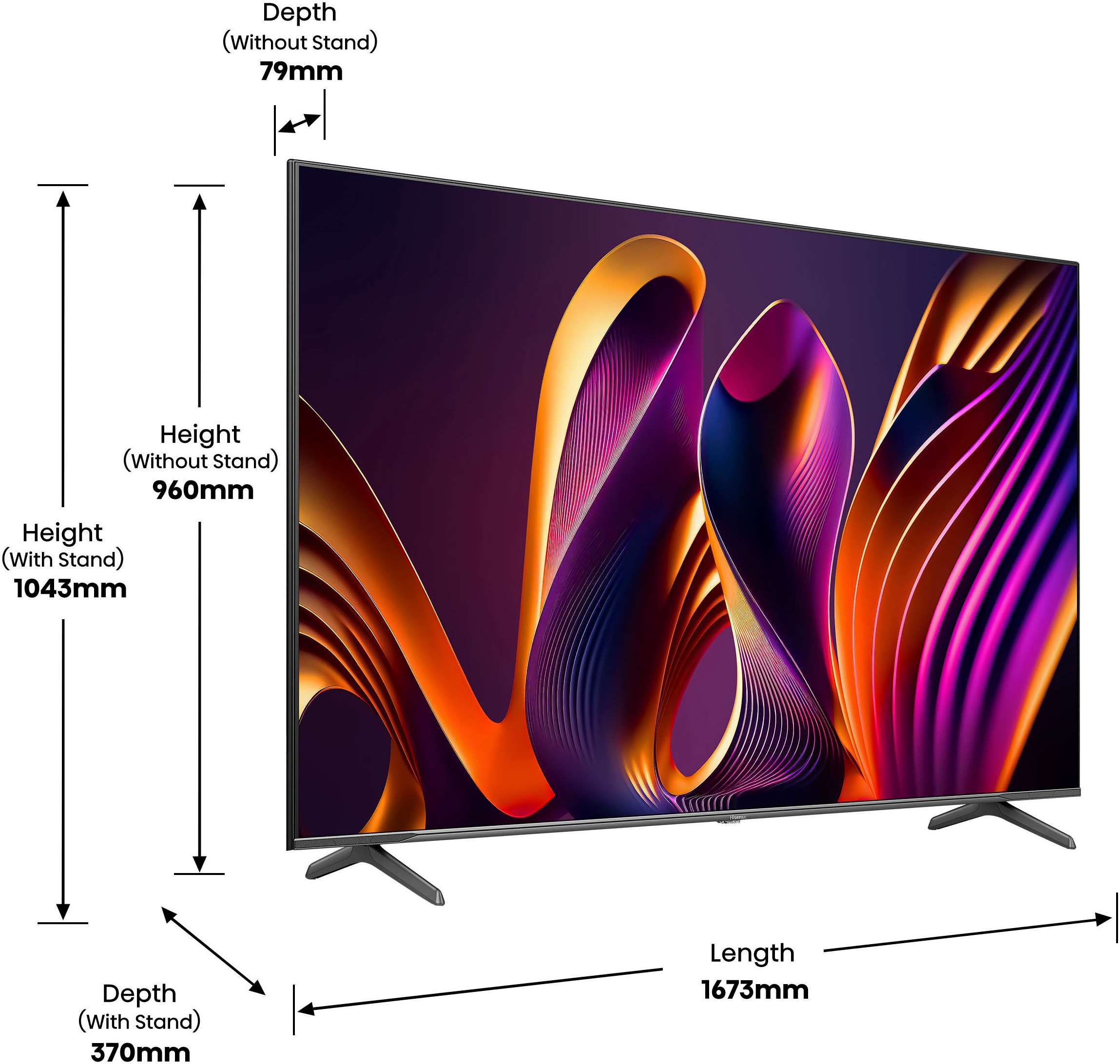 Hisense QLED-Fernseher »75E77NQ PRO«, 4K Ultra HD, Smart-TV, 4K UHD, QLED