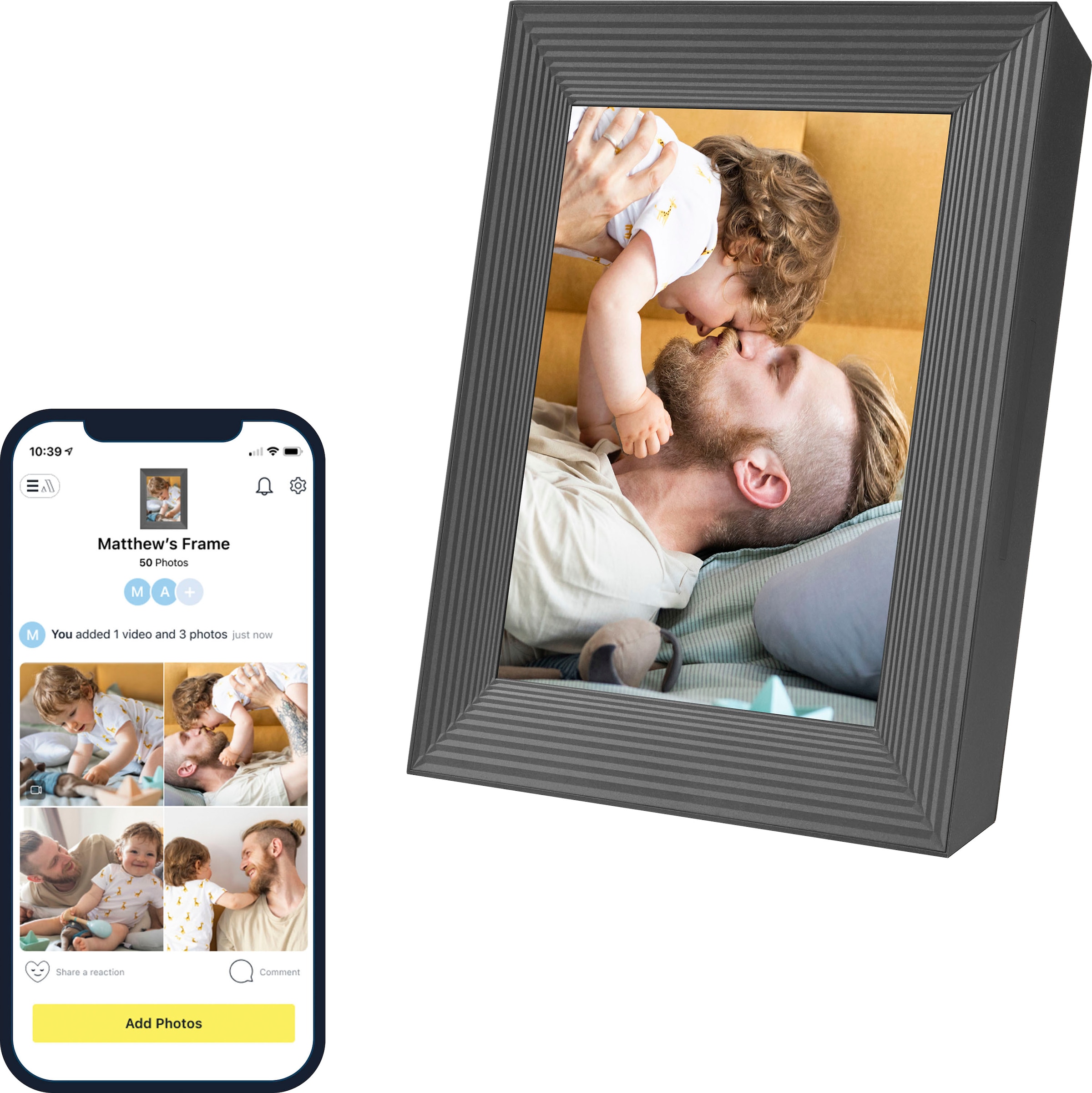 Digitaler Bilderrahmen »Aura Frame Mason«, 22,86 cm/9 Zoll, 1600 x 1200 px Pixel