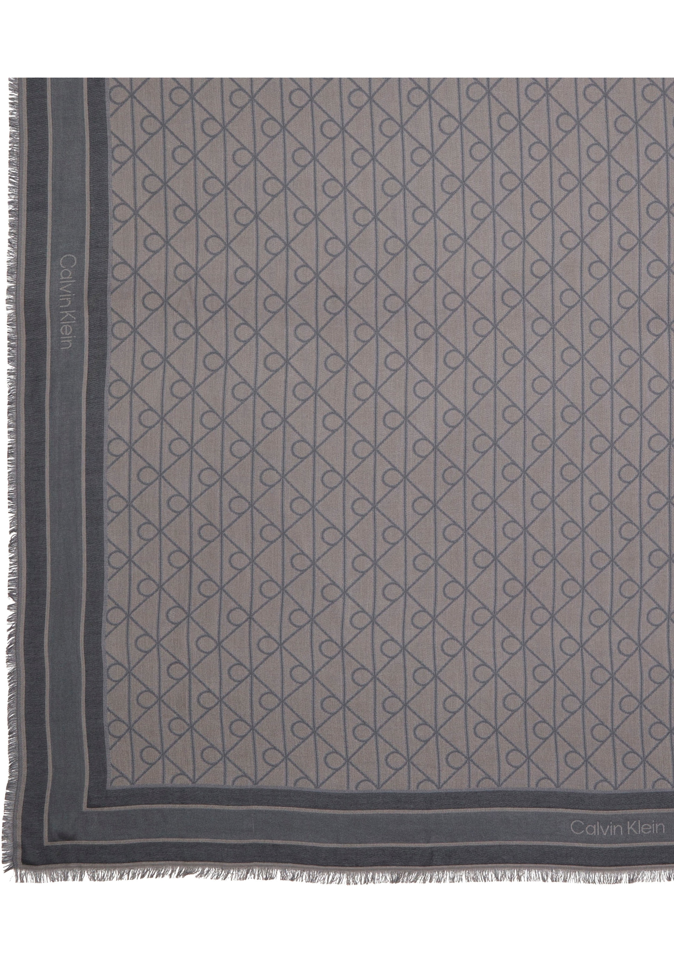 Calvin Klein Modetuch »EMBLEM AOP JACQUARD SQUARE SCARF« Mit Markenlabelmusterung