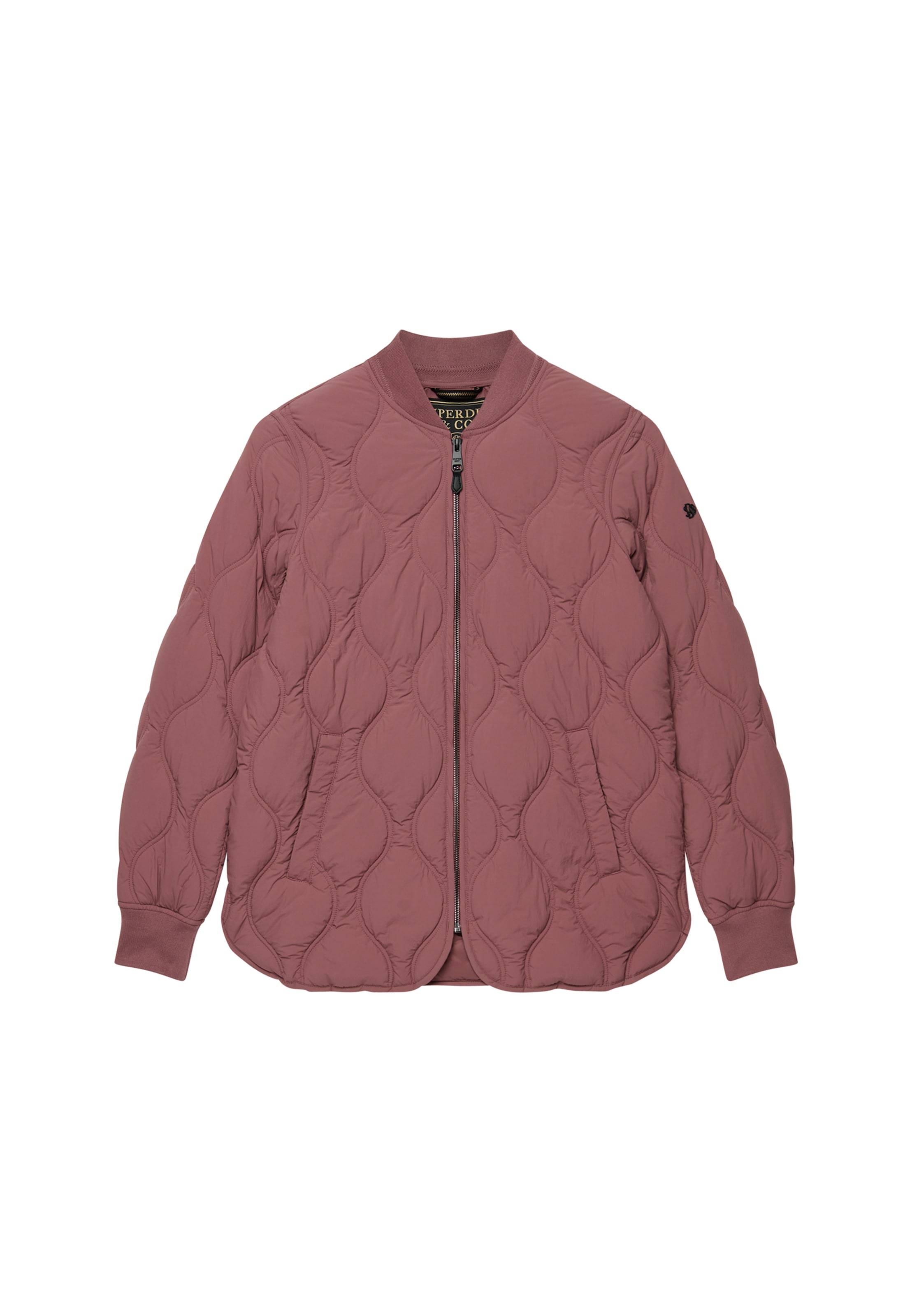 Superdry Steppjacke »SHORT ONION QUILT LINER JKT« mit Reißverschluss, aus Nylon, Relaxed Fit, unifarbene Optik
