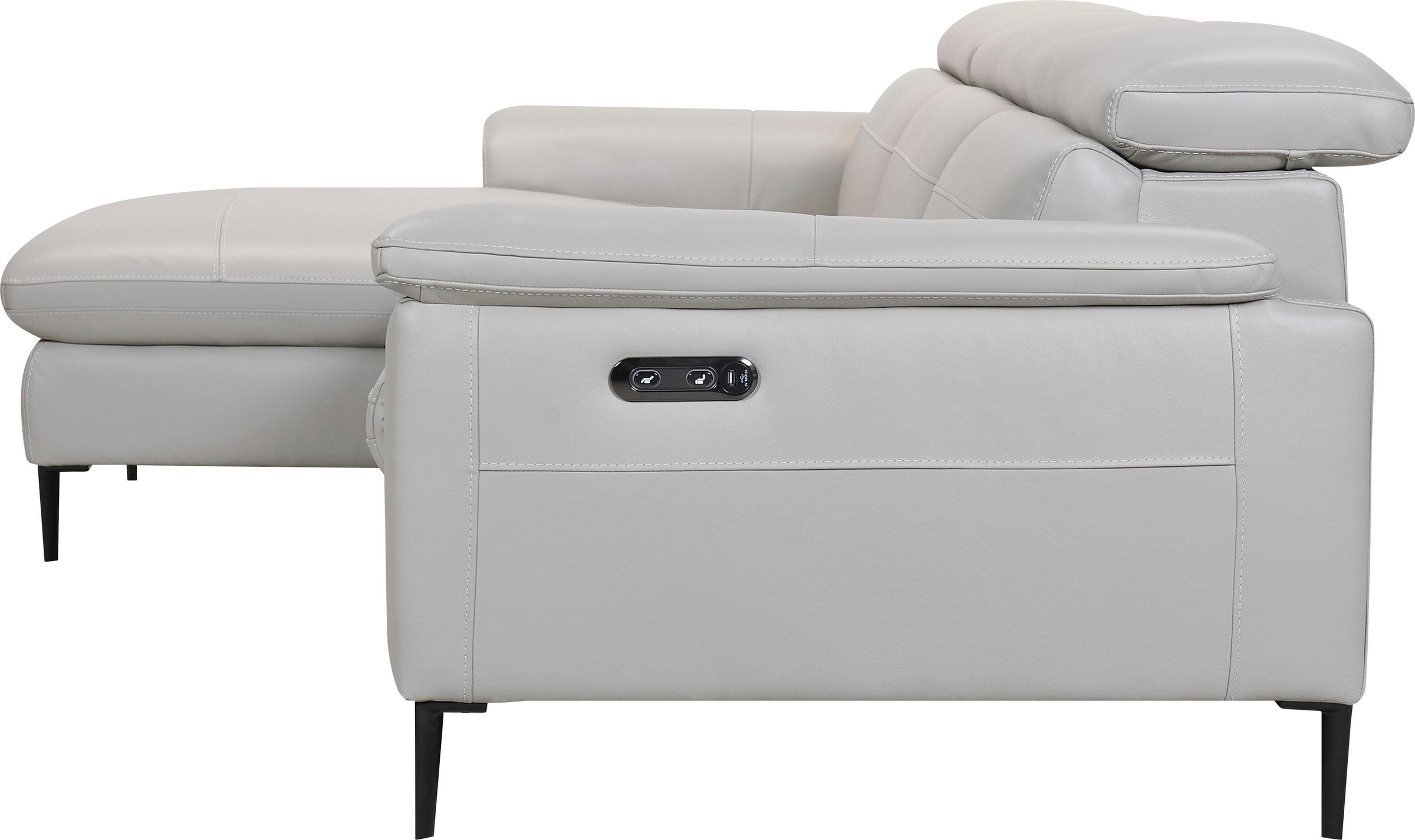 Places of Style Ecksofa »Sacramento«, mit elektrischer Relaxfunktion auf einer Seite und Kopfteilverstellung