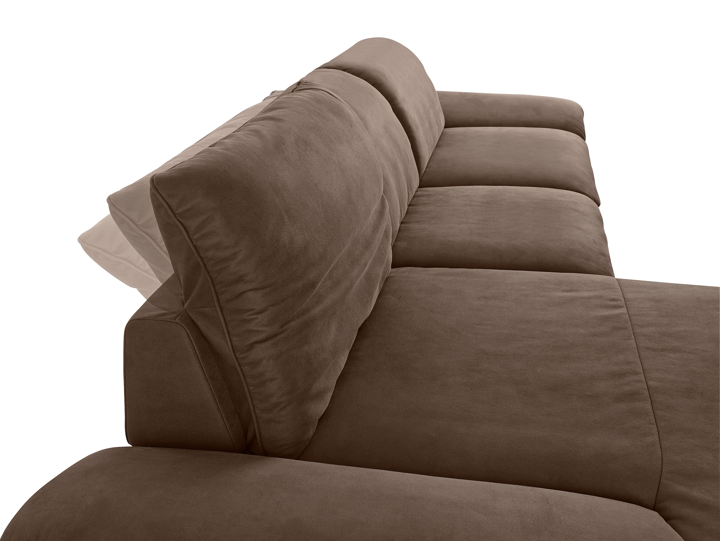 W.SCHILLIG Ecksofa »enjoy&MORE, Designsofa, bequem, elegant und zeitlos, L-Form«, Sitztiefenverstellung, Füße bronze pulverbeschichtet, Breite 340 cm
