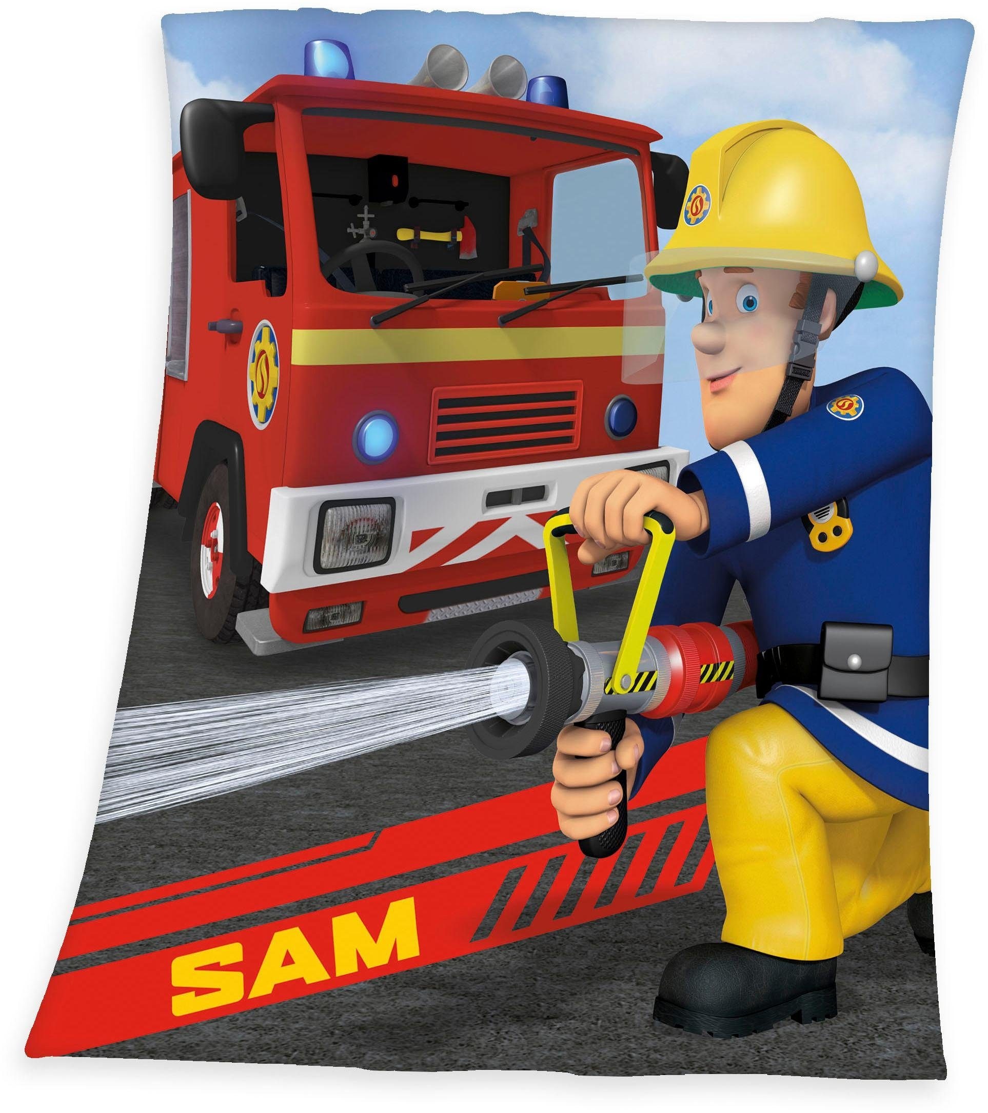 Kinderdecke »Feuerwehrmann Sam«, weiche Qualität, Kuscheldecke