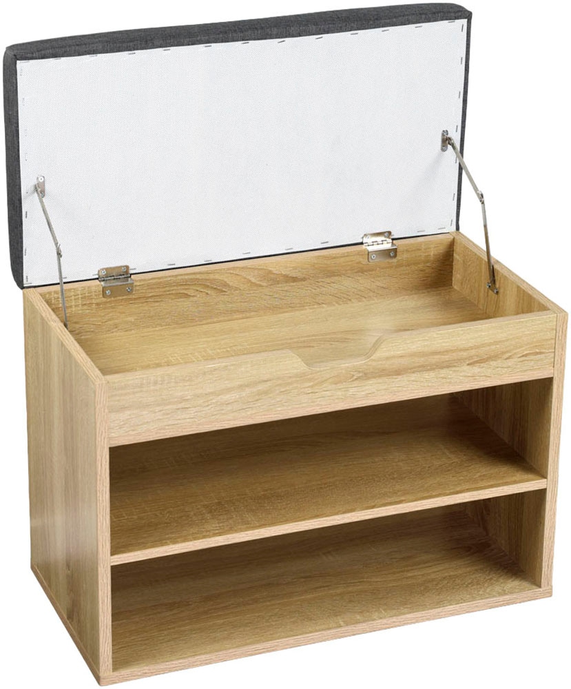 KESPER® Schuhschrank »KESPER Schuhschrank mit Sitzkissen, FSC« mit Klappe / zusätzliches Stauraumfach