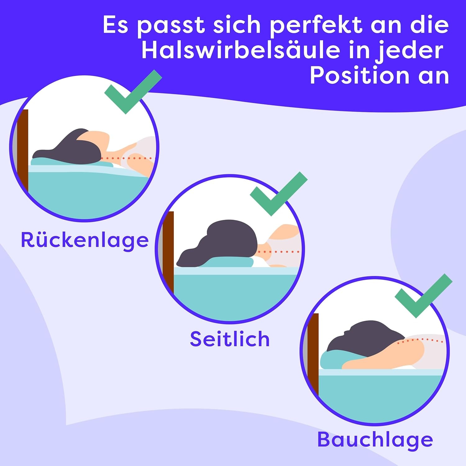 Wolkenfeld Nackenkissen »Eron Nackenstützkissen« Optimaler Support für Nacken, Rücken und Schultern – Tencel-Faser