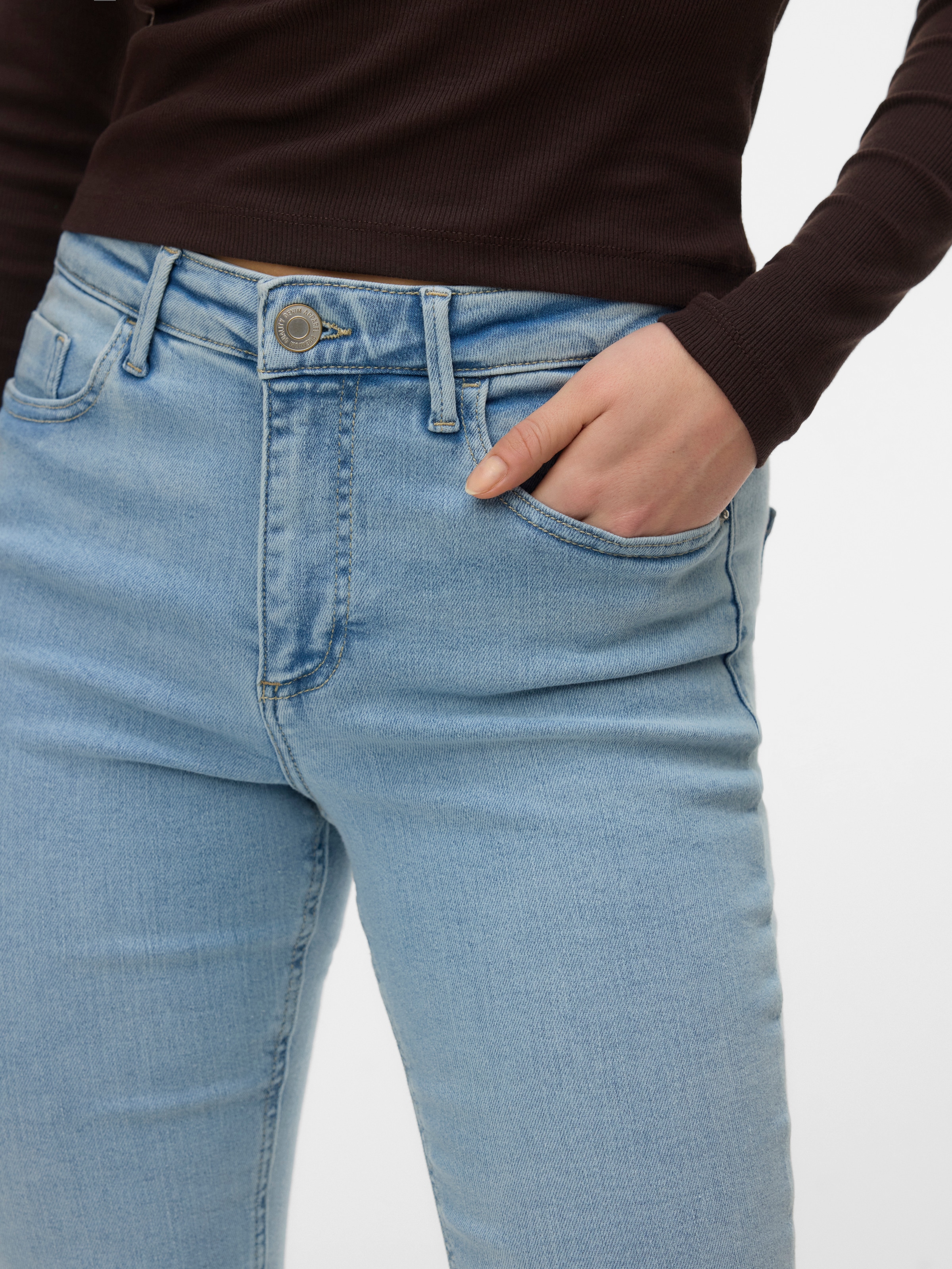 Vero Moda Skinny-fit-Jeans »VMPOLLY MR SKINNY JEANS RA3056 NOOS« Baumwollmischung, skinny fit, regular waist