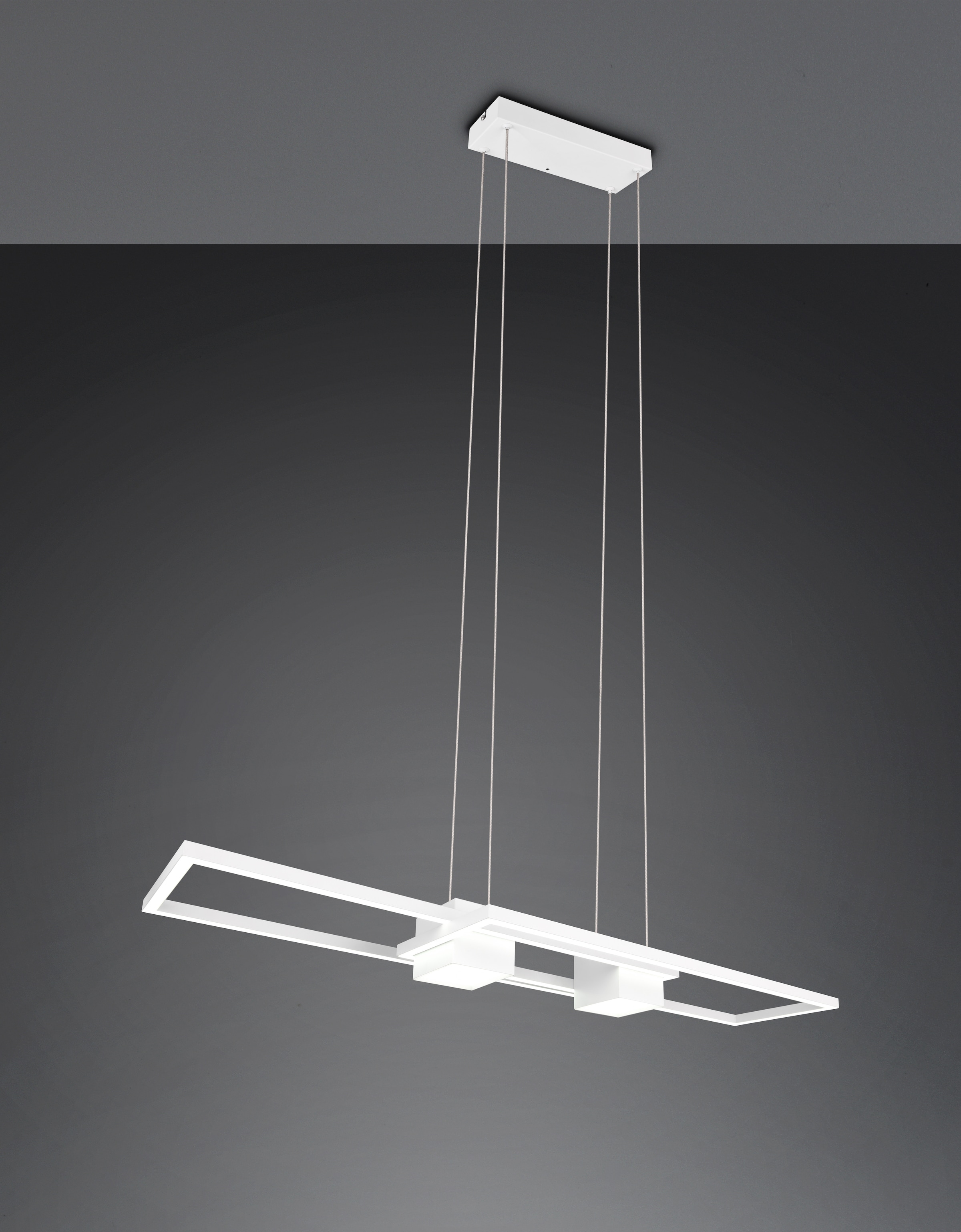 TRIO Leuchten LED Pendelleuchte »ALBANY, LED Hängelampe Wohnzimmer mit Fernbedienung, dimmbar, CCT« LED-Board 1 Stk. warmweiß - kaltweiß Lichtfarbe einstellbar, Memoryfunktion, Nachtlicht, up-and-down Licht