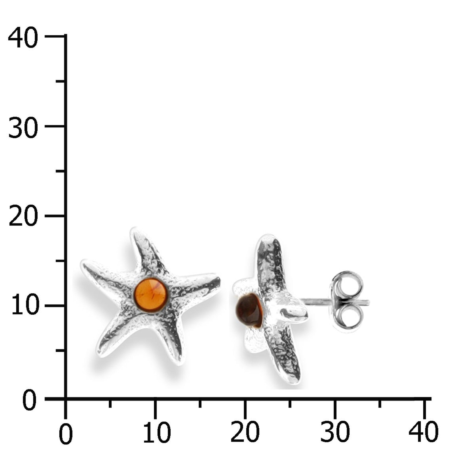 OSTSEE-SCHMUCK Paar Ohrstecker »Ostsee-Schmuck Ohrstecker Seestern Ohrstecker Seestern«