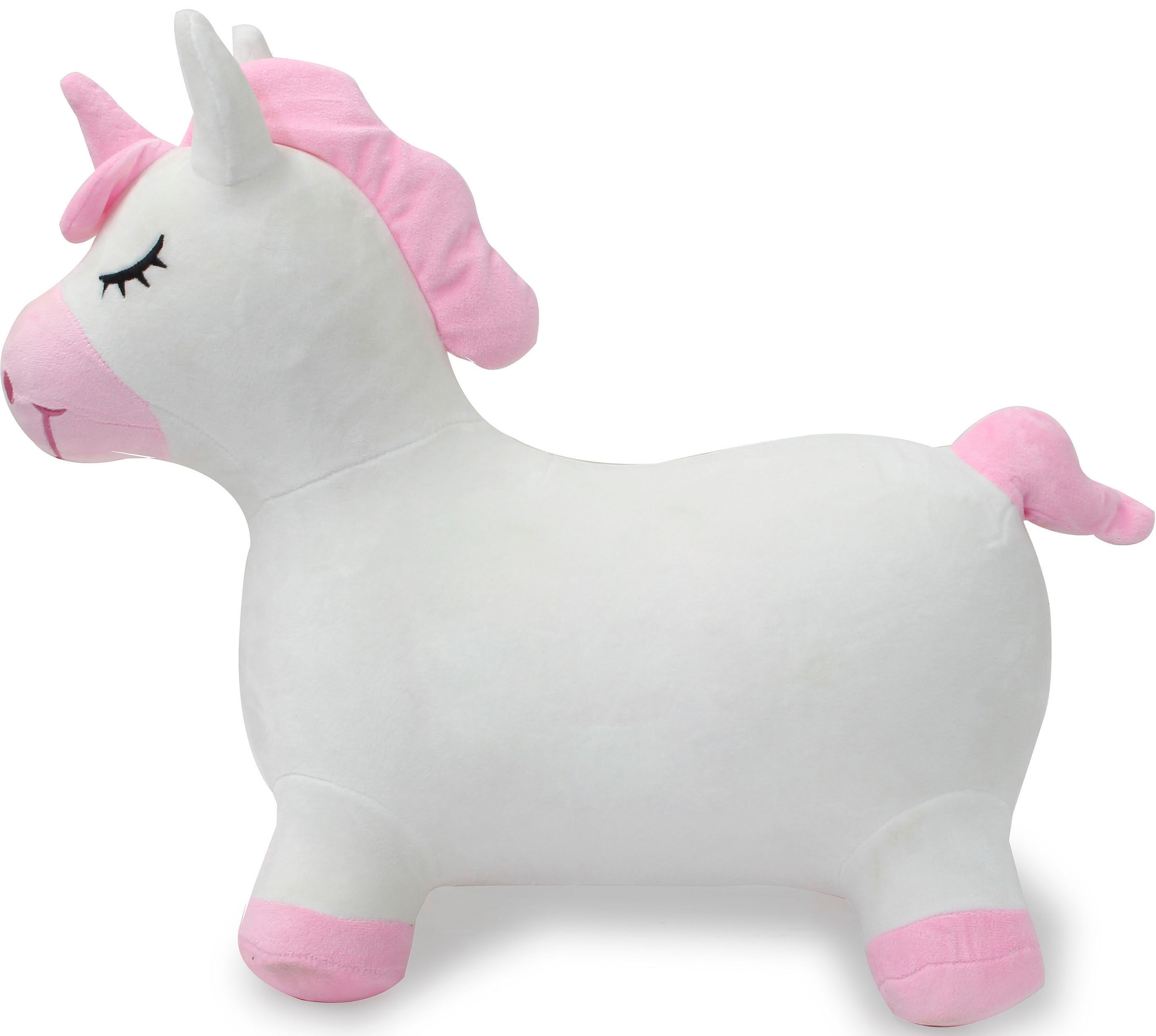 Jamara Hüpftier »Einhorn mit Plüschbezug«, inkl. Luftpumpe