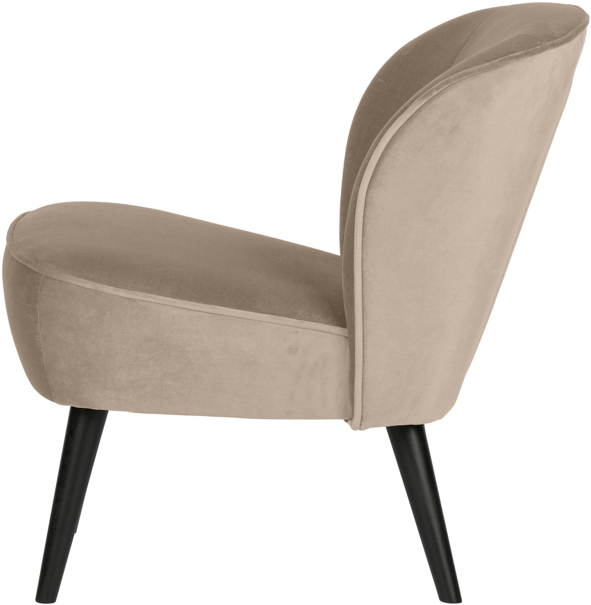 WOOOD Sessel »Sara«, weich gepolstert, 4-Fuß Gestell, H 71 cm x B 59 cm