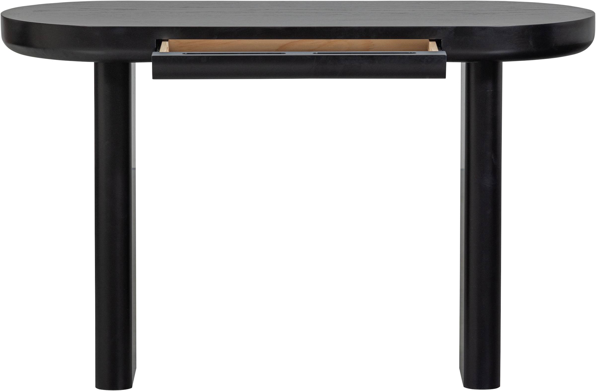 WOOOD Schreibtisch »Mael aus MDF mit Furnierschicht und massiven Holzbeinen 120x50x75 cm« Tragkraft 50 kg, einfach zu montieren, sichtbare Maserung
