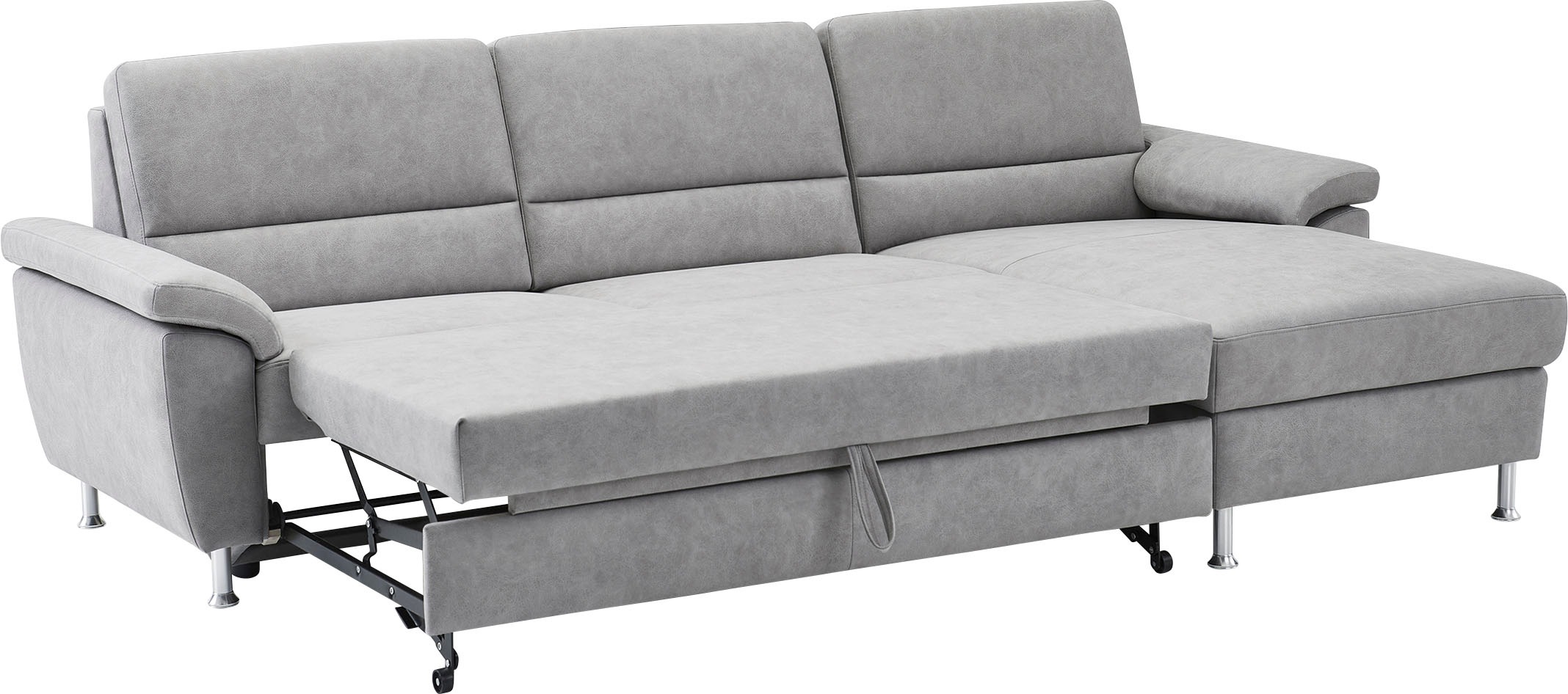 CALIZZA INTERIORS Ecksofa »Onyx L-Form«, Recamiere links oder rechts, wahlweise mit Bettfunktion, Breite 270 cm