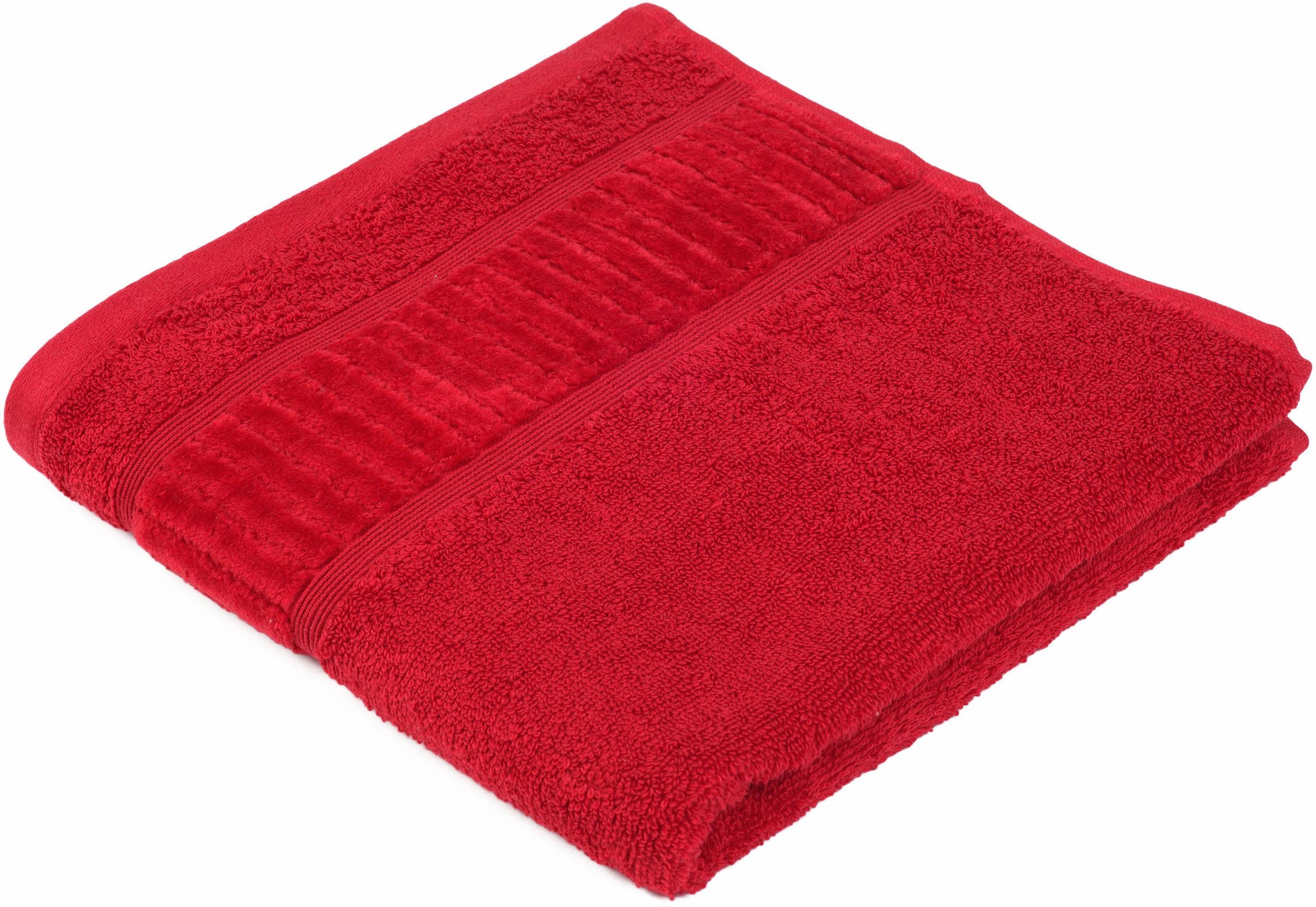 Gözze Handtücher "BIO Frottier", rot, B/L: 50cmx100cm, 2 Stk., Walkfrottier
