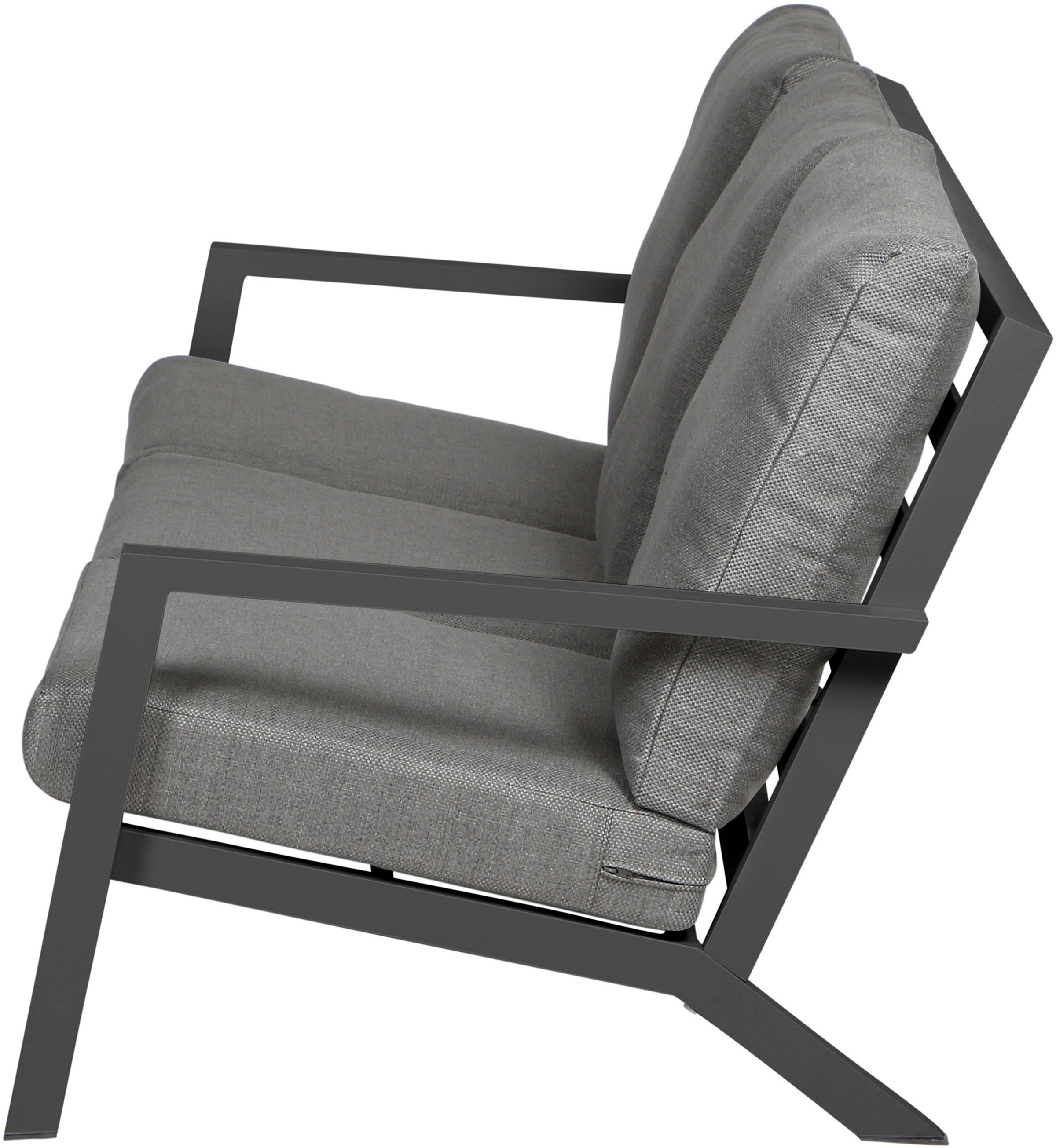 Siena Garden Gartenlounge-Set »Belia«, (Set, 14 tlg.), bestehend aus 2 Sesseln, 1 Sofa, 1 Tisch und 10 Auflagen