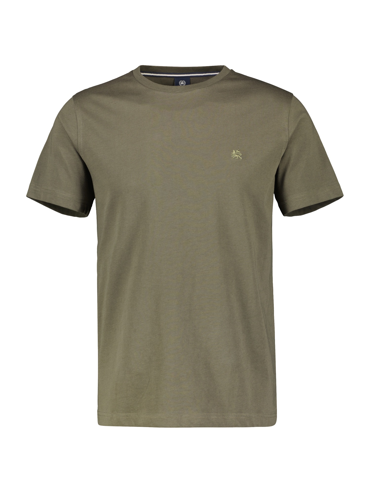 LERROS T-Shirt »LERROS Basic T-Shirt mit Logostitch, unifarben«