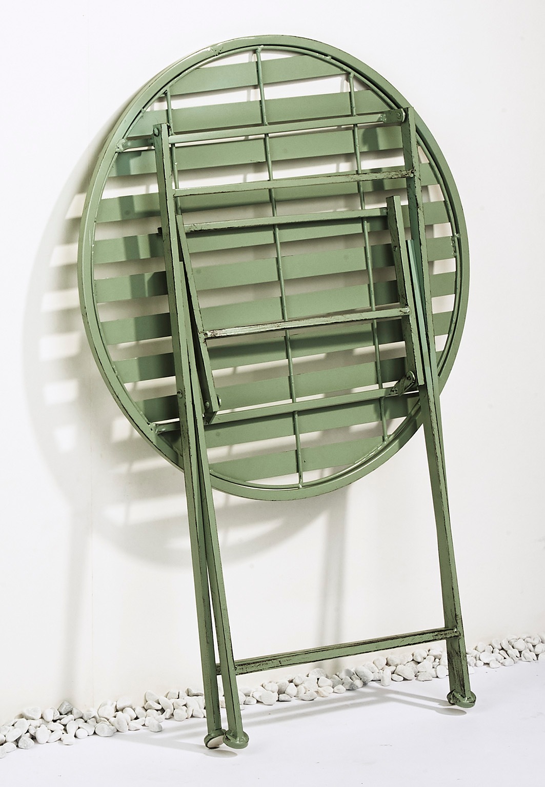 locker Beistelltisch »Tisch aus Metall antique green 60cm« 1 Stk. tlg.