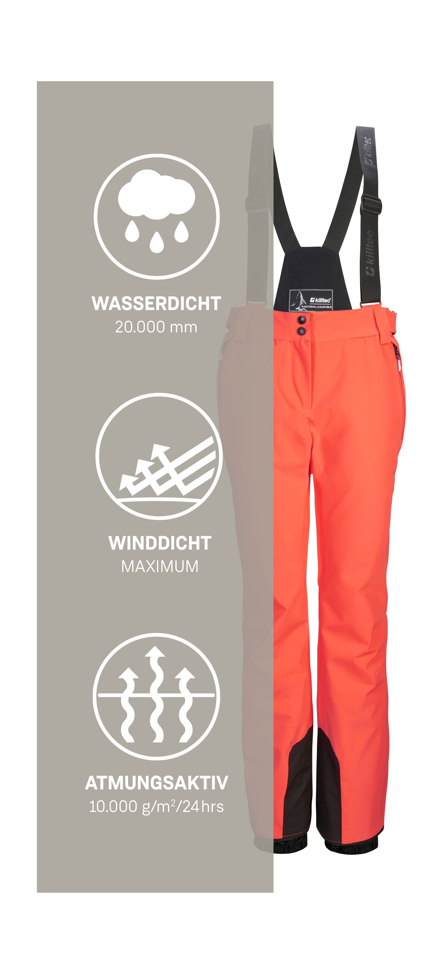 Killtec Skihose »KSW 61 WMN SKI PNTS«  Wasserdichte Skihose, verstellbare Taille, Schneefänge, mit Stretch