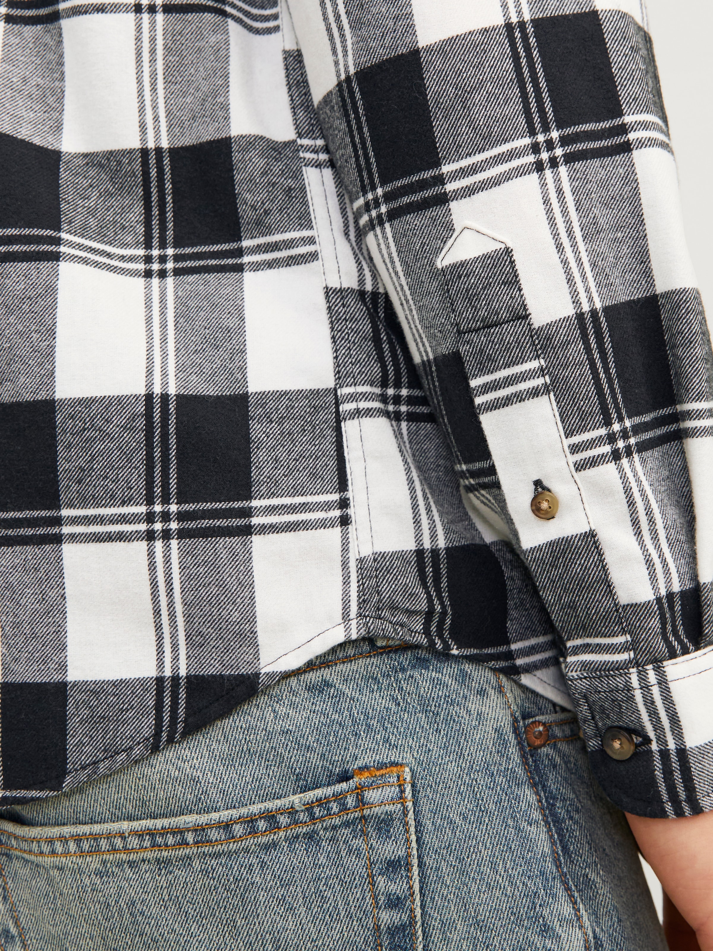 Jack & Jones Langarmhemd »JJJOSHUA FALL BUFFALO SHIRT LS«