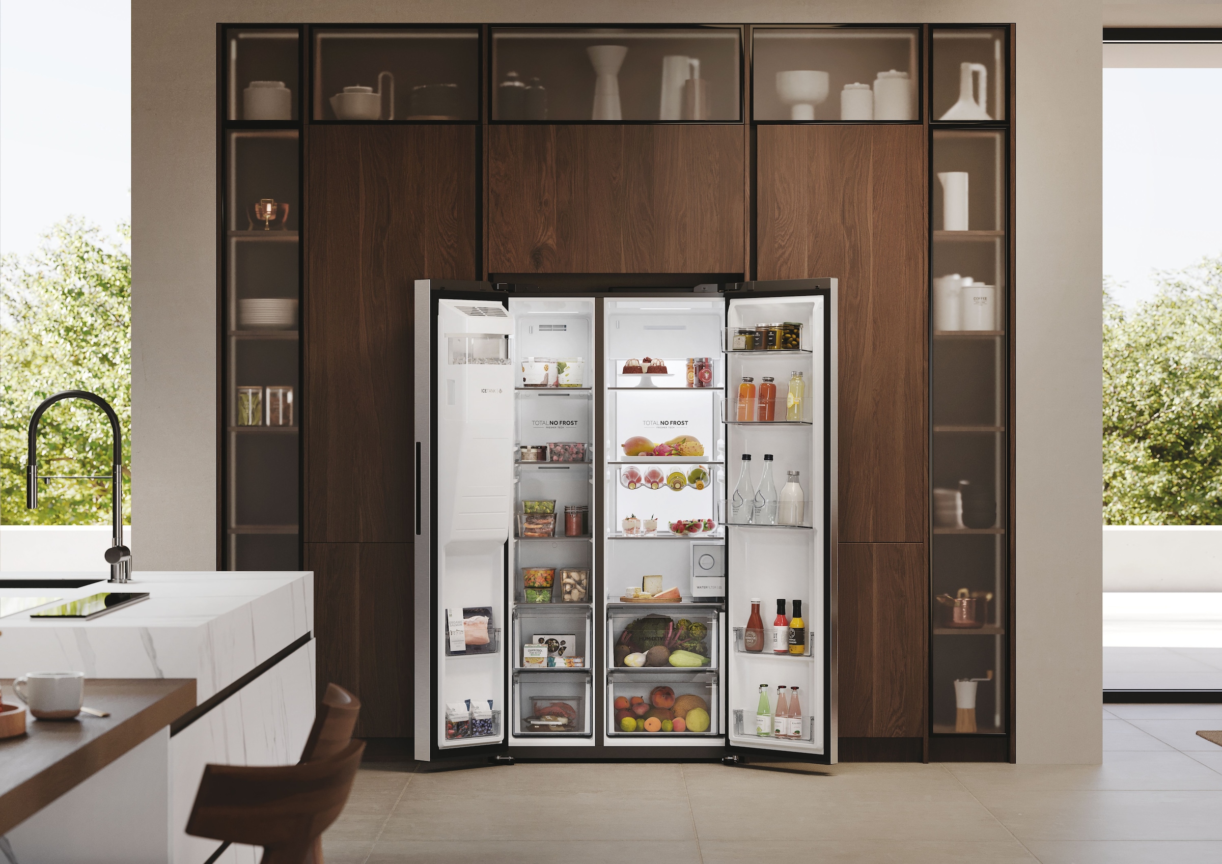 Haier Side-by-Side SBS SERIES 7 »HSW79F18CIMM«, Smart Home: Optionale Steuerung per App und Wi-Fi