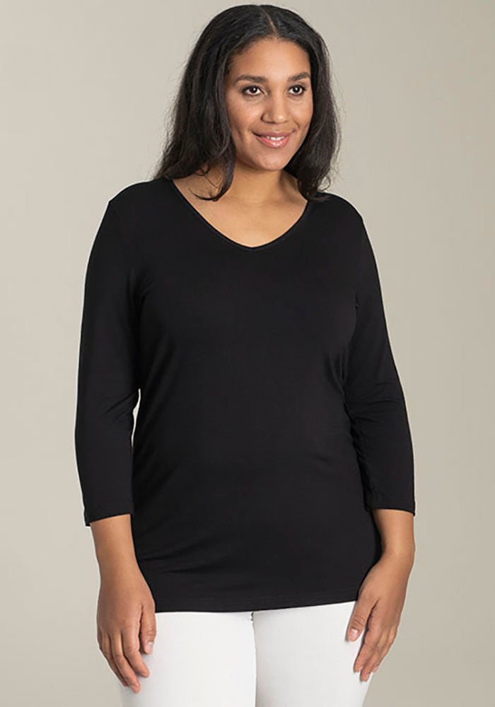 SANDGAARD 3/4-Arm-Shirt mit 3/4-Ärmeln