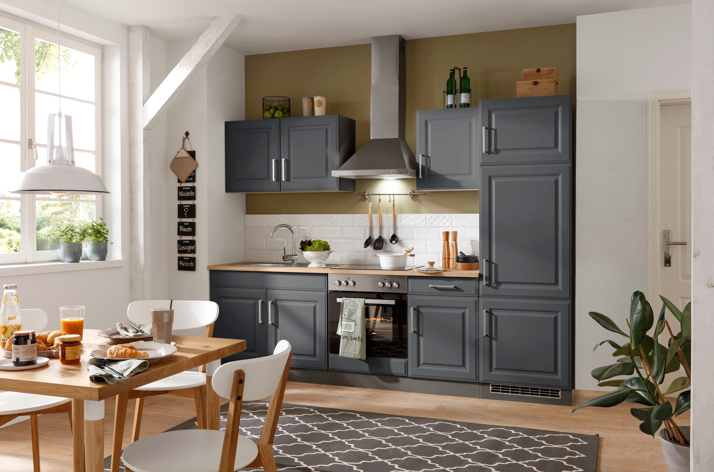 HELD MÖBEL Küchenzeile »Stockholm«, kaufen cm, Breite mit bequem Landhaus-Stil im hochwertigen Fronten 270 MDF