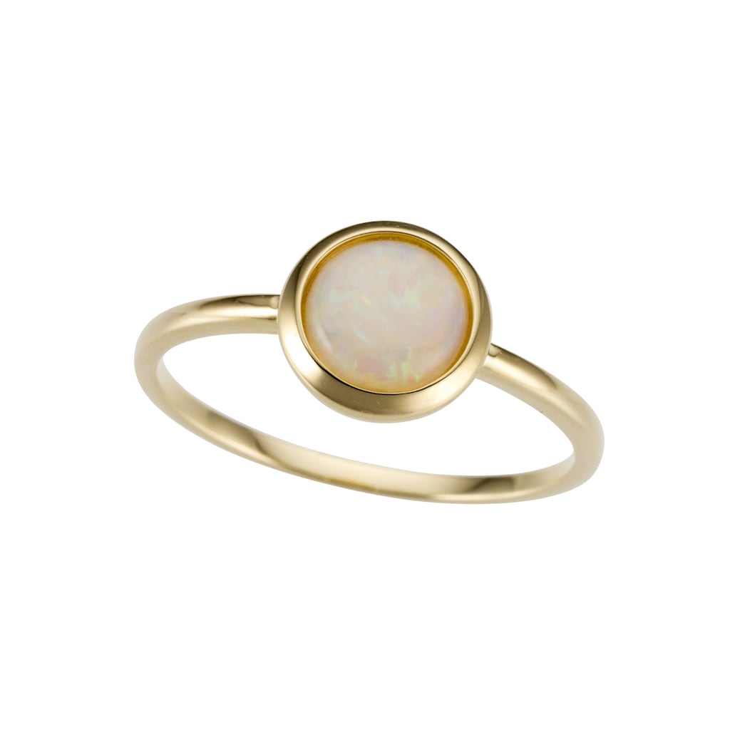 Firetti Goldring »Schmuck Geschenk Gold 333 Damenring Goldring Edelstein Farbstein Opal«, mit Opal