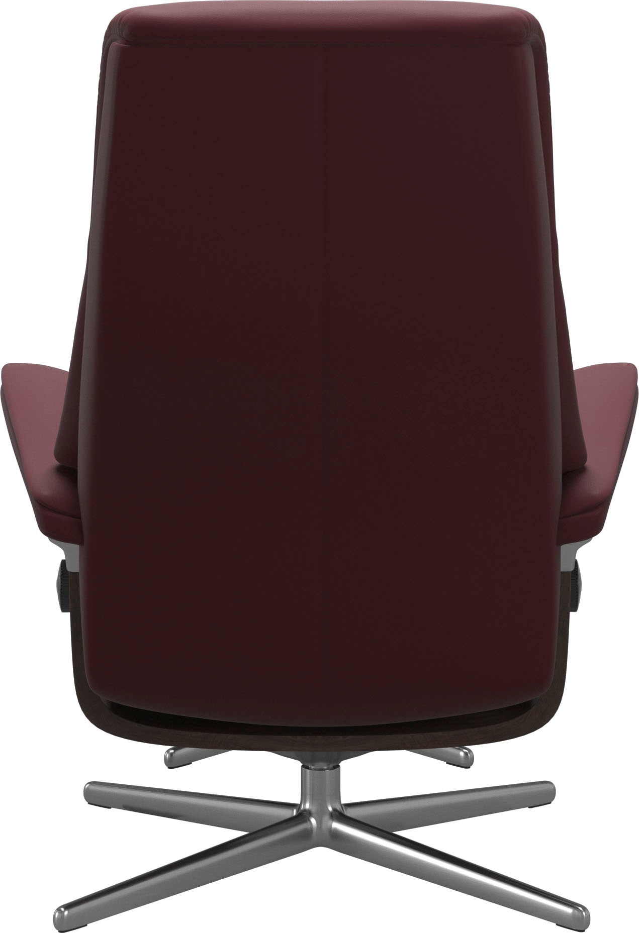 Stressless® Relaxsessel »View«, (Set, Relaxsessel mit Hocker), mit Hocker, mit Cross Base, Größe S, M & L, Holzakzent Wenge