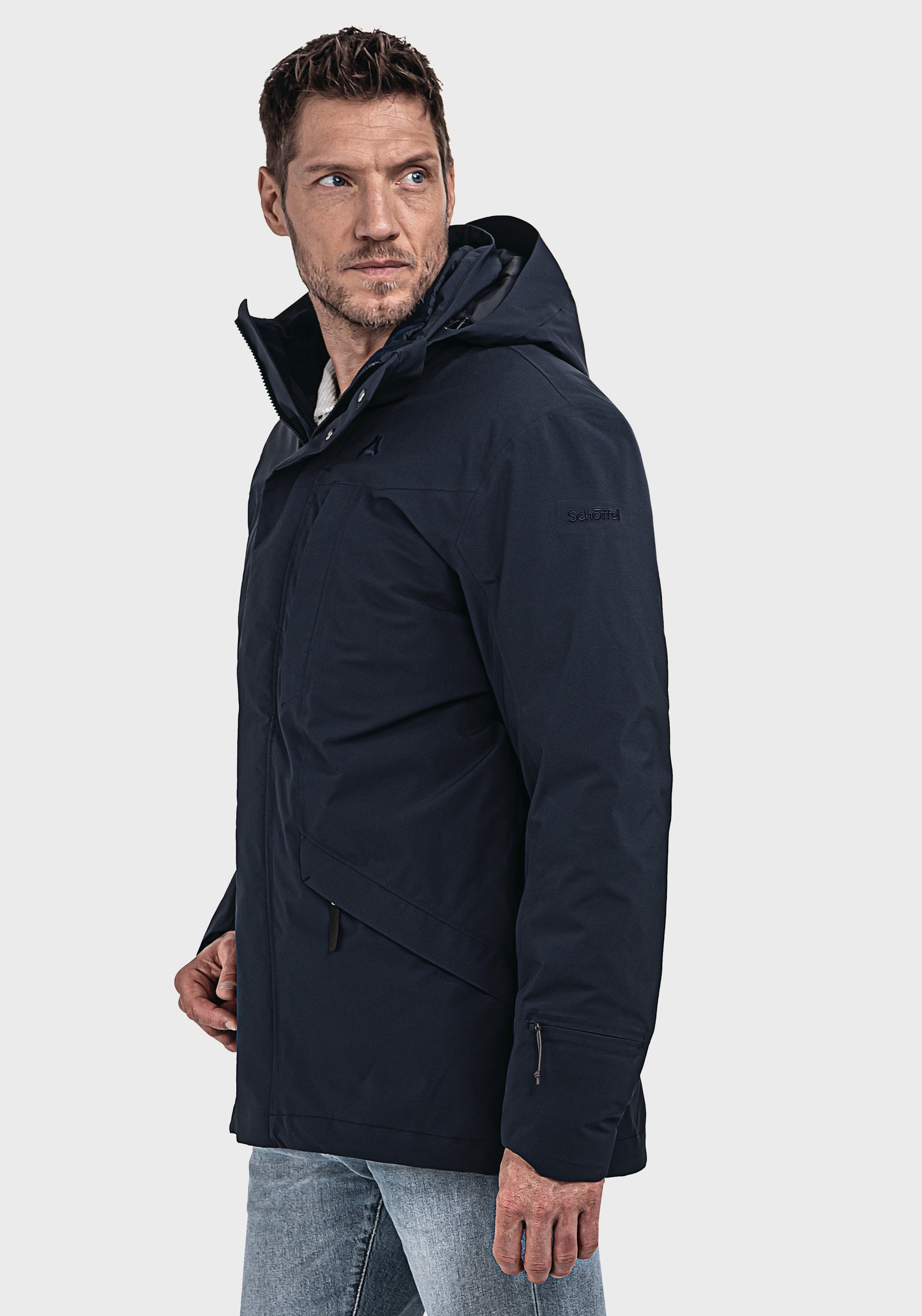 Schöffel Doppeljacke »Urban 3in1 Parka Style Borkol MNS«, mit Kapuze