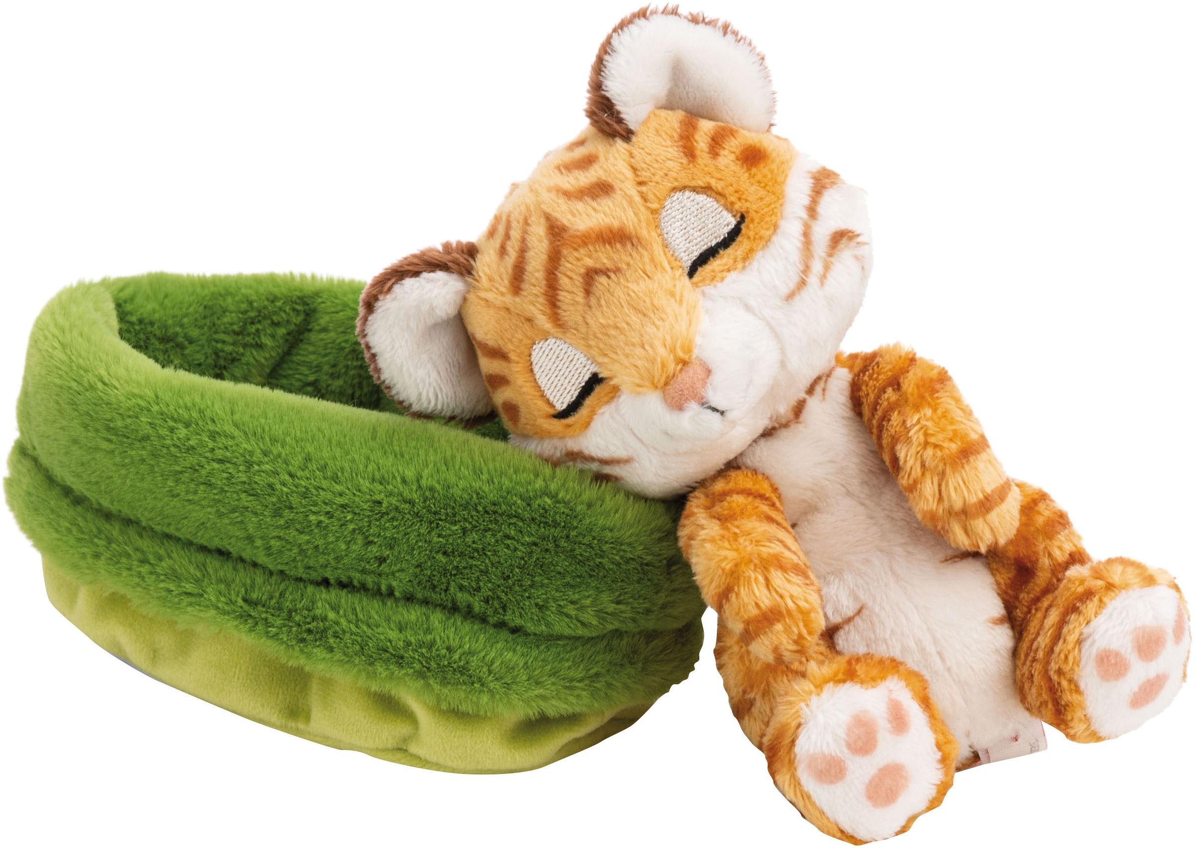 Nici Kuscheltier »Sleeping Pets, Tiger, 12 cm« im Körbchen