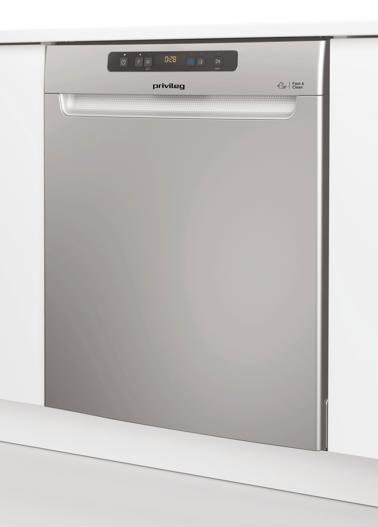 Privileg Unterbaugeschirrspüler »P0U ECO 2D541 S« 14 tlg. Maßgedecke Fast&Clean 28’ – das effektive Reinigungsprogramm unter 28 Minuten