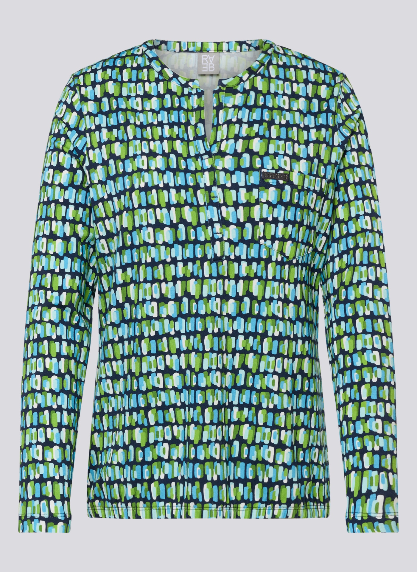 Rabe Langarmshirt mit grafischem Muster