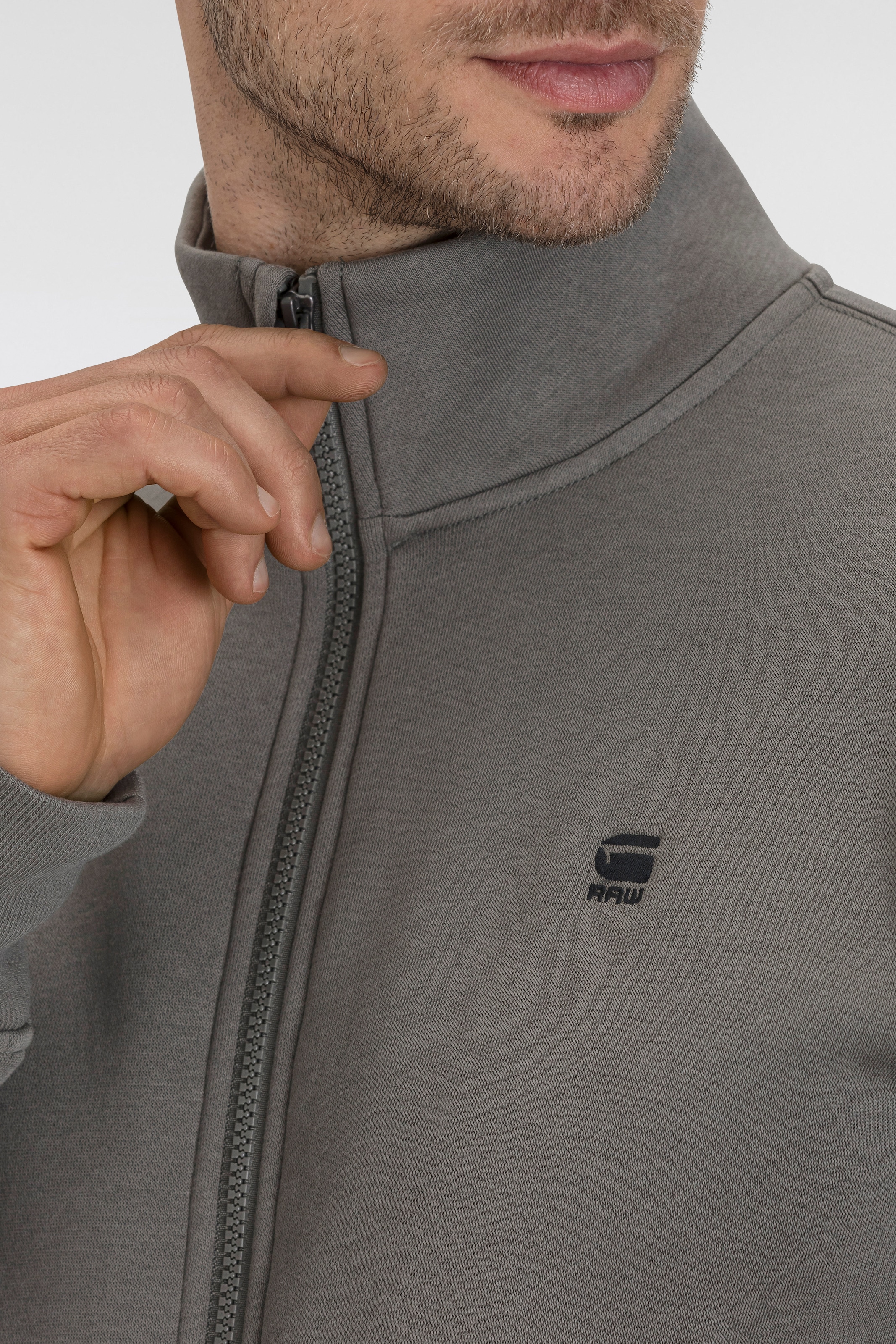 G-STAR Sweatjacke, mit Logostickerei auf der Brust