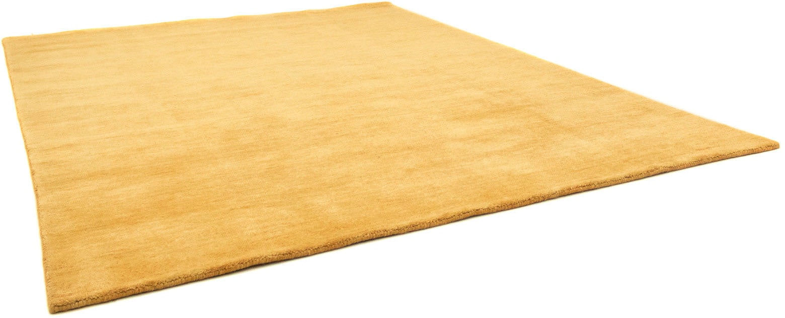 morgenland Wollteppich »Uni - Gabbeh Teppich - Softy«, rechteckig, 1,6 mm Höhe, Gabbeh Optik, Uni Farben, reine Wolle, sehr weicher Flor, Wohnzimmer