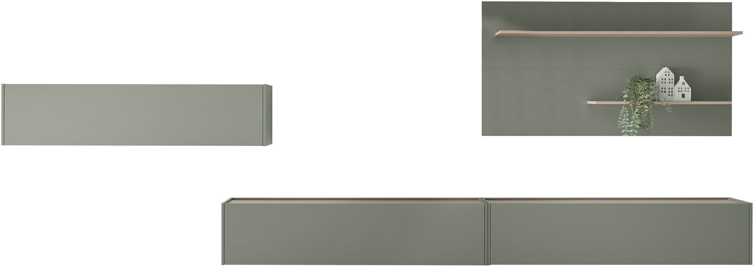 Home affaire Wohnwand »City/Giron, moderne Anbauwand, Komplettset in vielen Farben verfügbar« Set, 4 Stk. tlg.