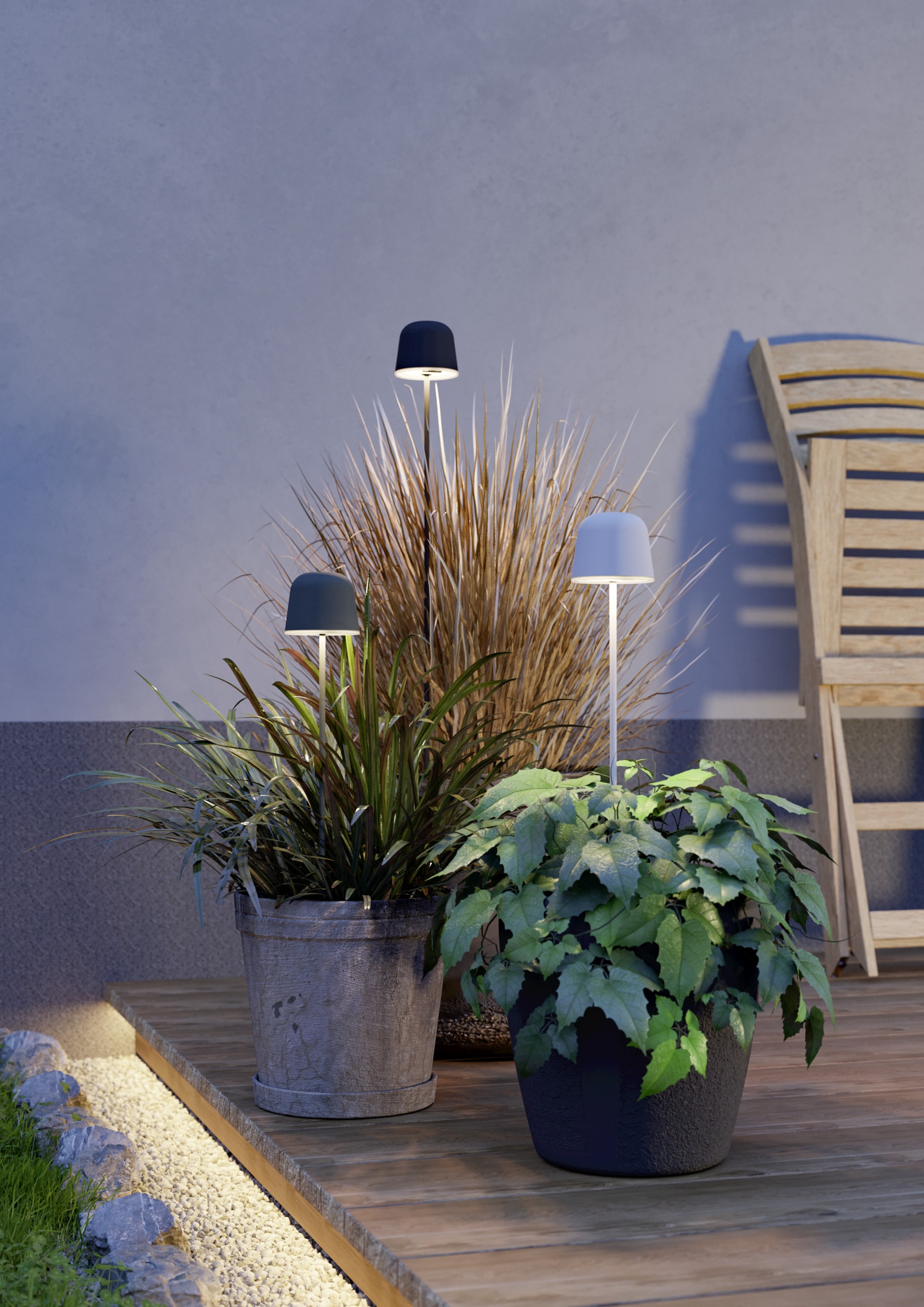 EGLO Tischleuchte »MANNERA-S Tischlampe - Alu, Stahl - LED - 1,8W - IP54« LED-Modul 1 Stk. Neutralweiß | Warmweiß Akku Außentischleuchte, Gartenlampe m. Erdspieß, H20 x Ø7,5 cm