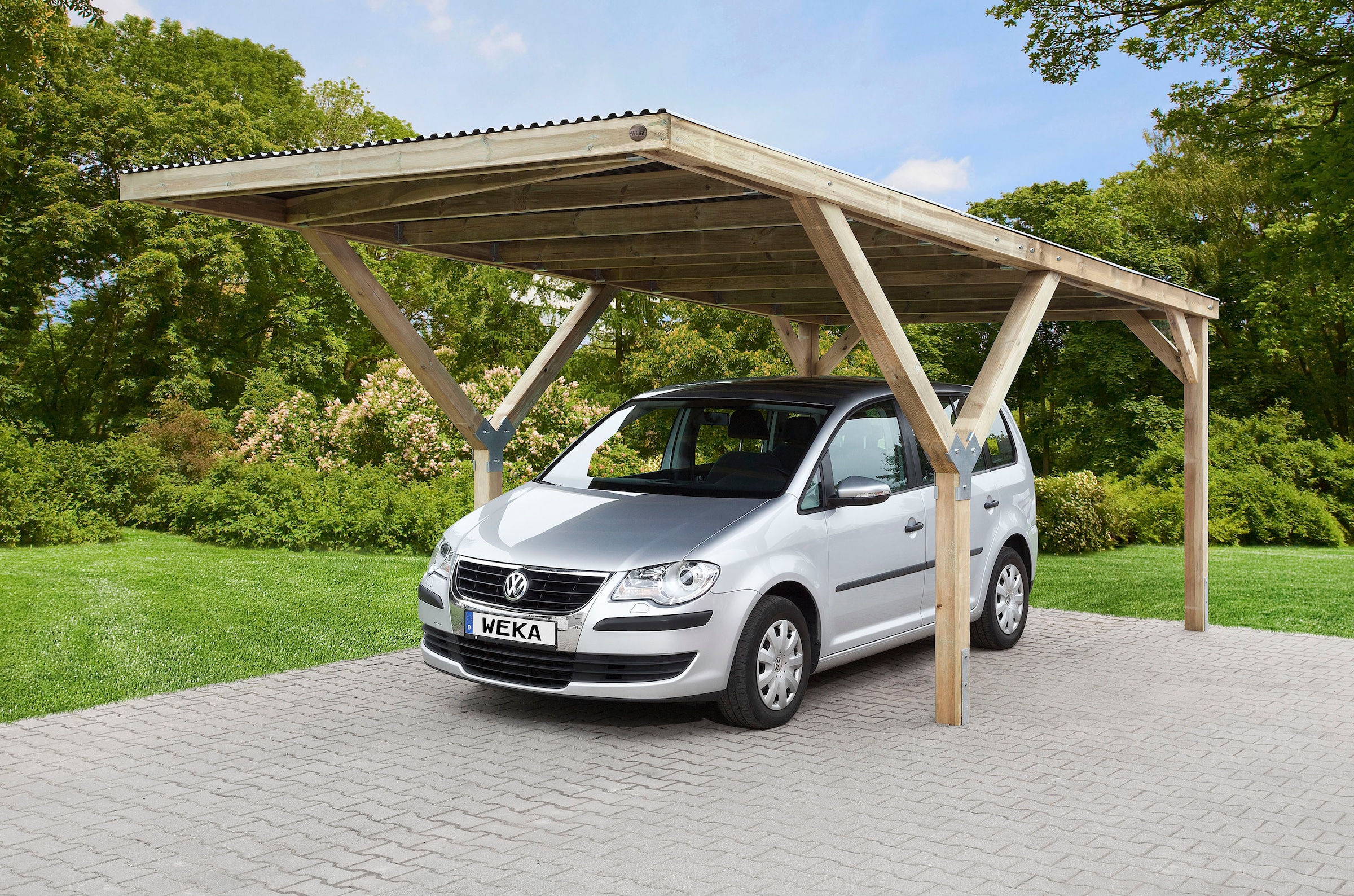 weka Einzelcarport, Holz, 276 cm, braun