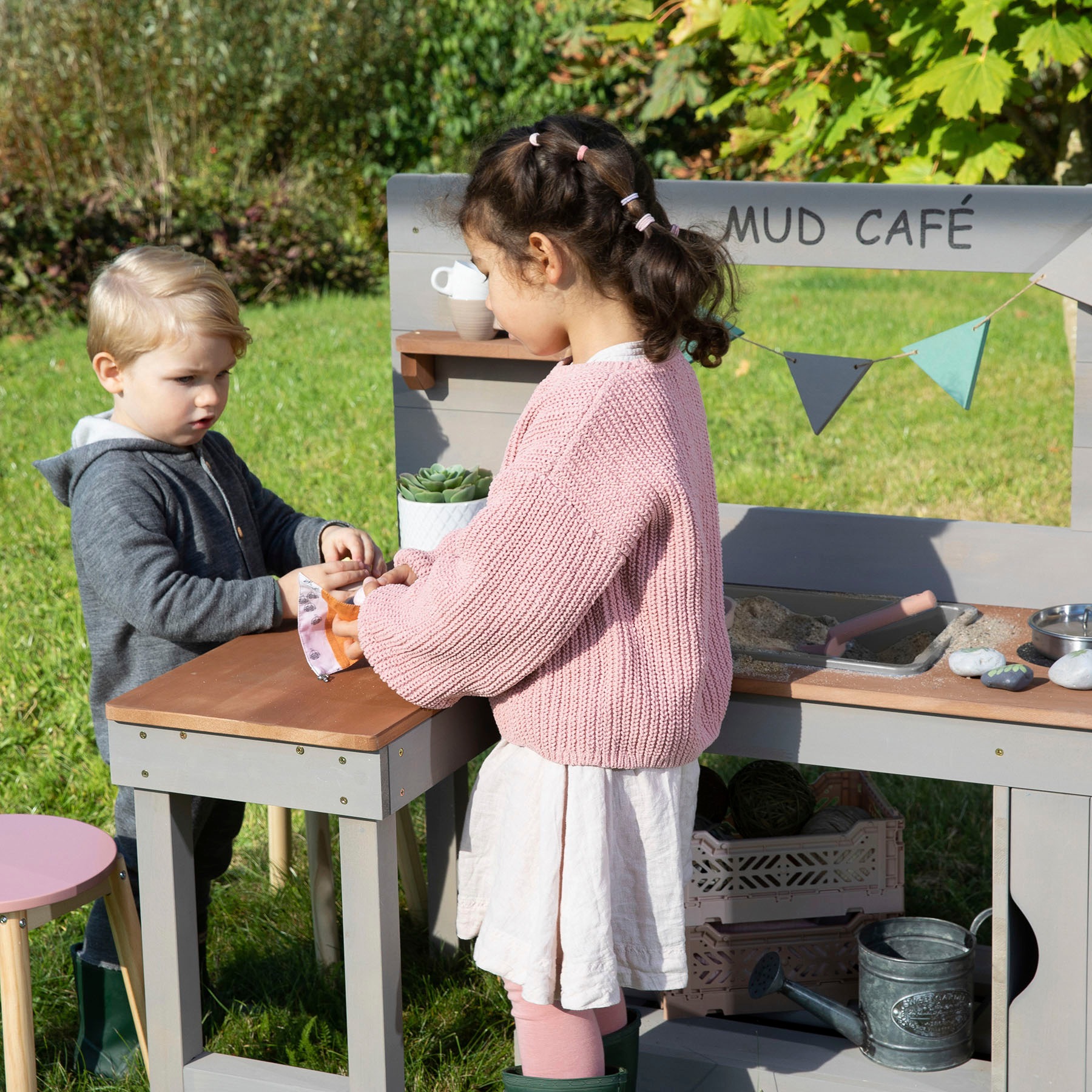 MUDDY BUDDY® Outdoor-Spielküche »Mud Café«, Matschküche, warmgrau