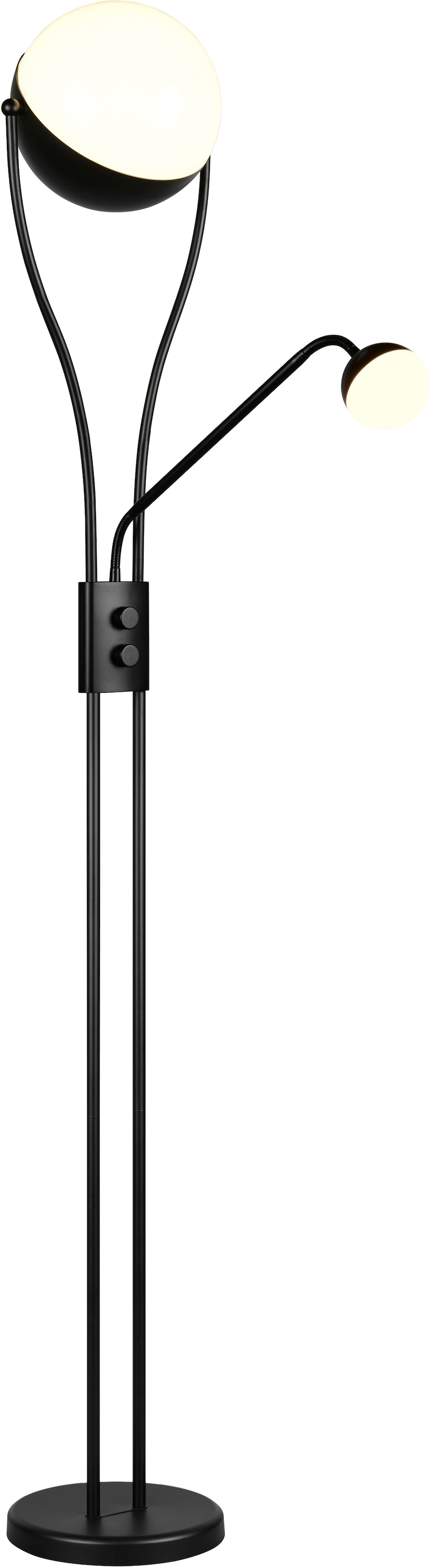 TRIO Leuchten LED Stehlampe »CHRIS, LED Stehleuchte, mit Lesearm, Drehdimmer« LED-Board 1 Stk. Warmweiß flexibles Leselicht getrennt schalten + dimmen, warmweißes Licht 3000K