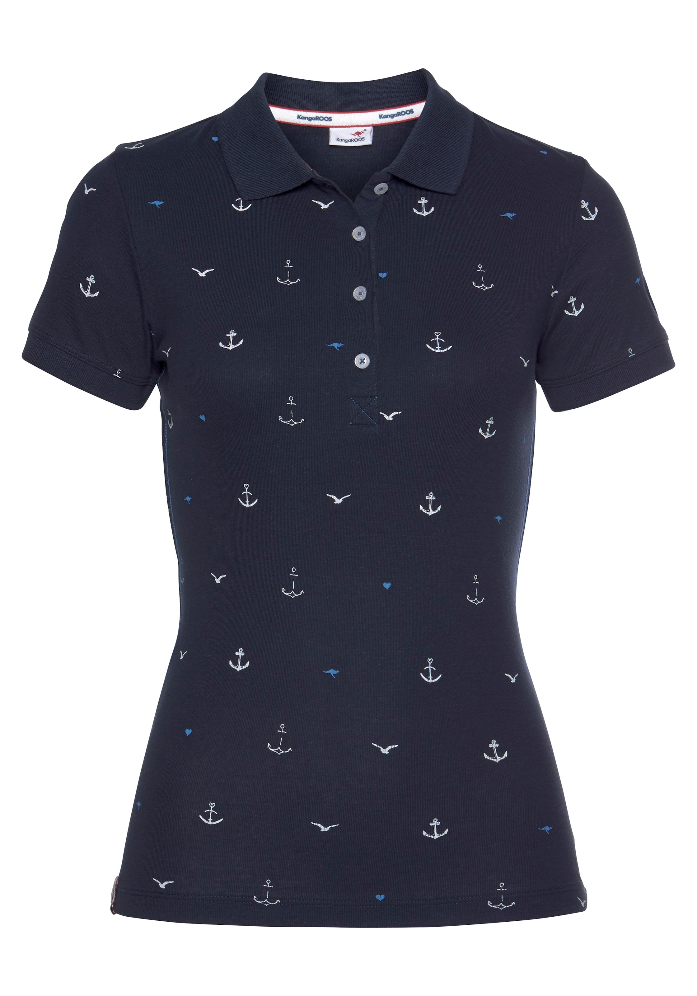 ♕ Poloshirt, bei maritimem KangaROOS mit Allover-Print