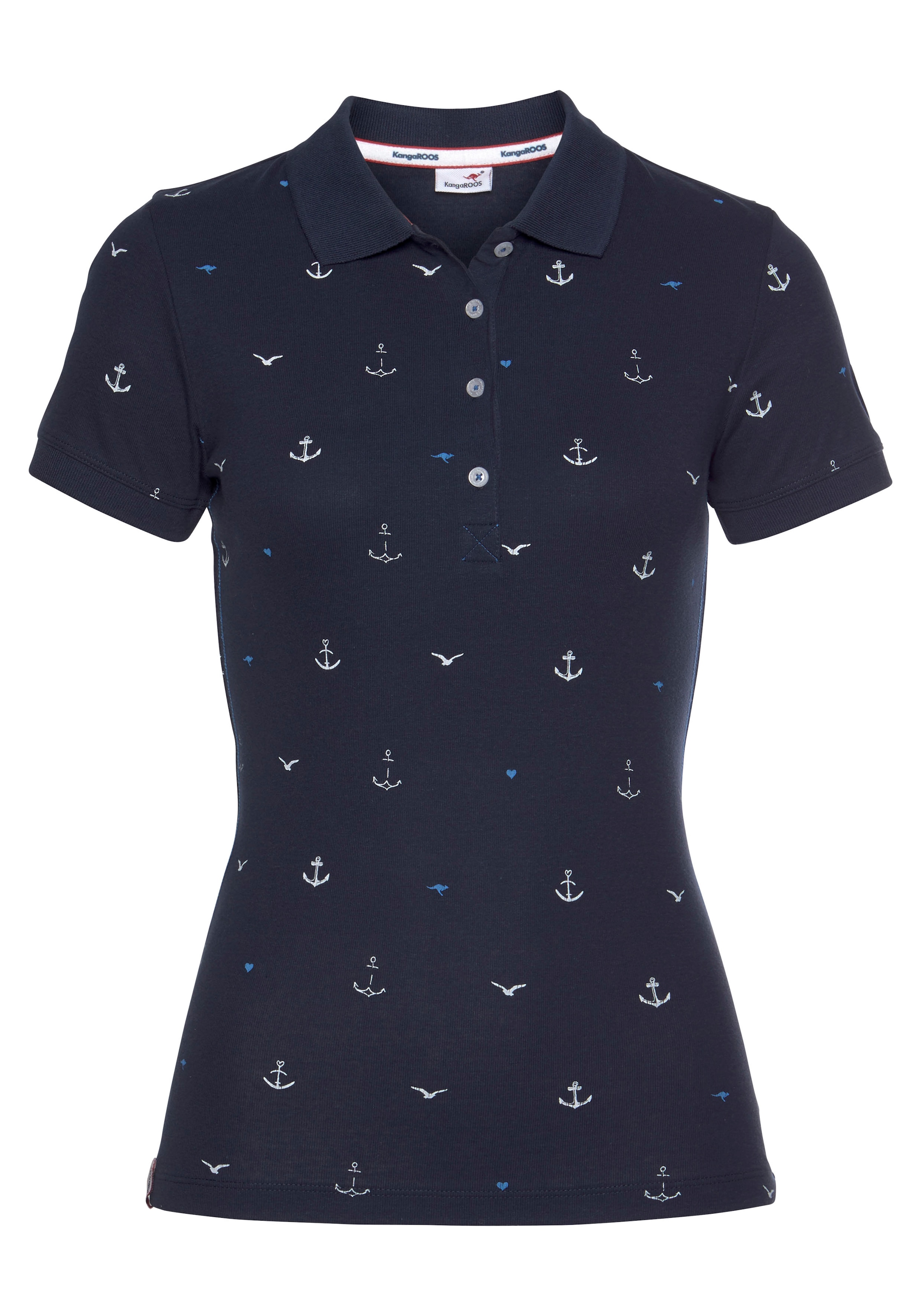 KangaROOS Poloshirt, mit maritimem Allover-Print bei ♕