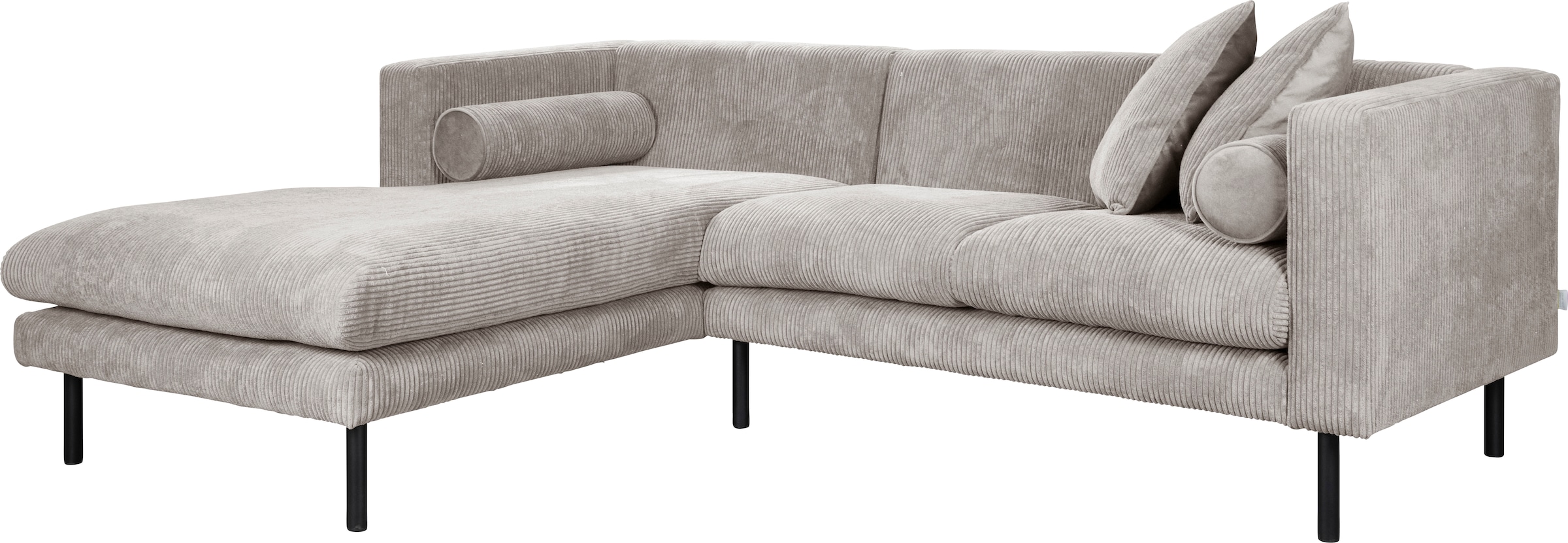 Home affaire Ecksofa »Lillibeth L-Form Designsofa, Maße B/T/H: 240/173/83 cm« Zierkissen als Wendekissen, in Samtoptik oder Cord